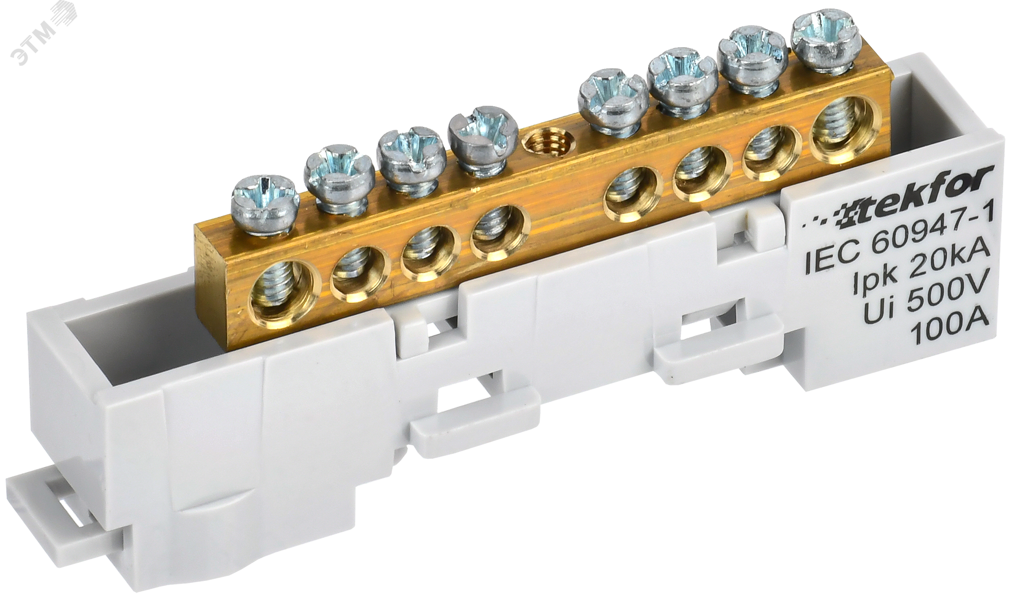 Изображение товара Шина L фаза неизолированная на универсальном держателе 6х9-8-Ср IEK