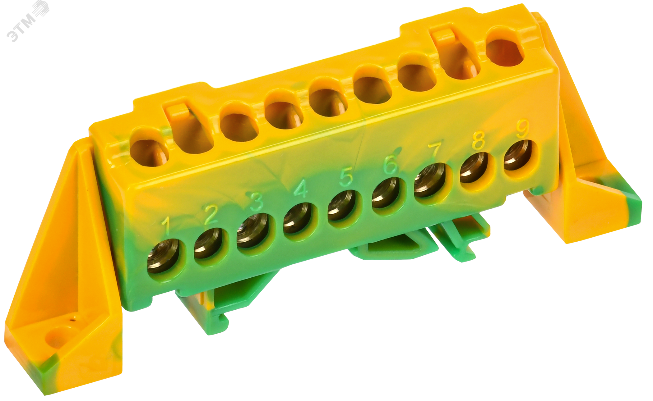 Изображение товара Шина TEKFOR PE земля в DIN-изоляторе 6х9-9-ЖЗ IEK