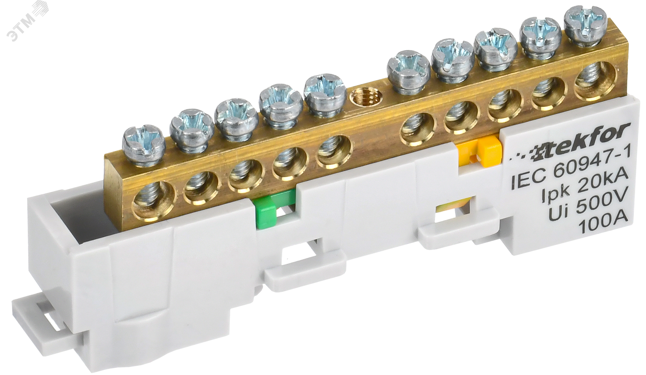 Изображение товара Шина PE земля неизолированная 6х9-10-Ж IEK для электрических щитков