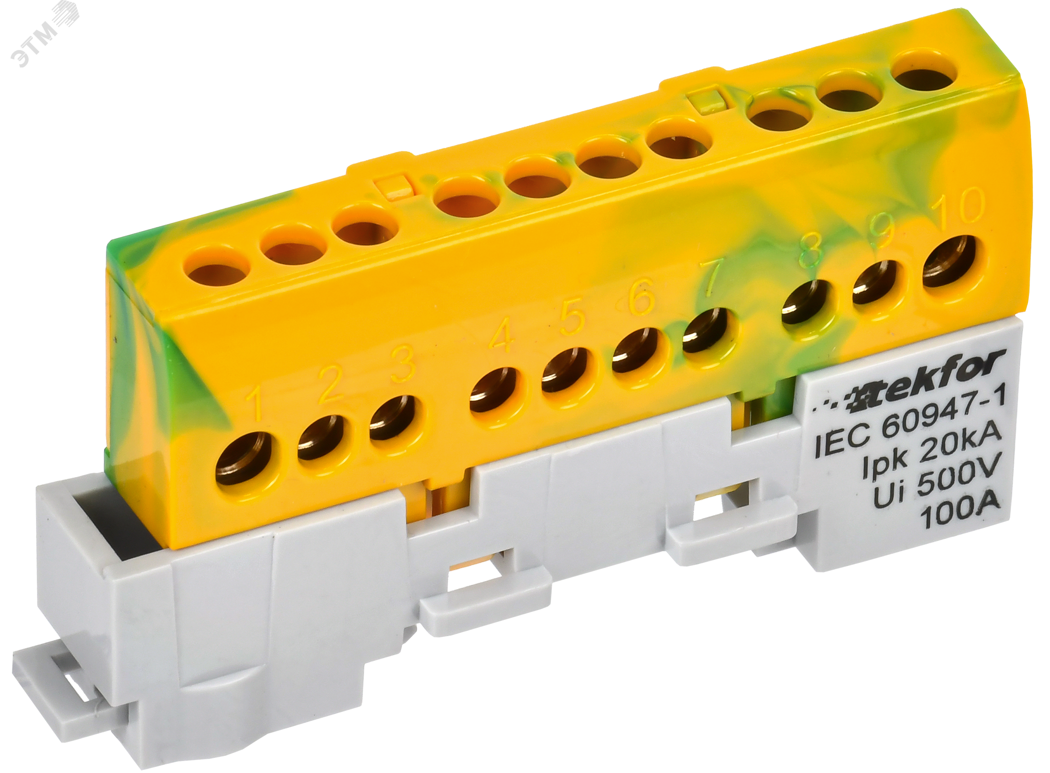 Изображение товара Шина PE земля 6х9-10-ЖЗ IEK изолированная для щитовых сборок