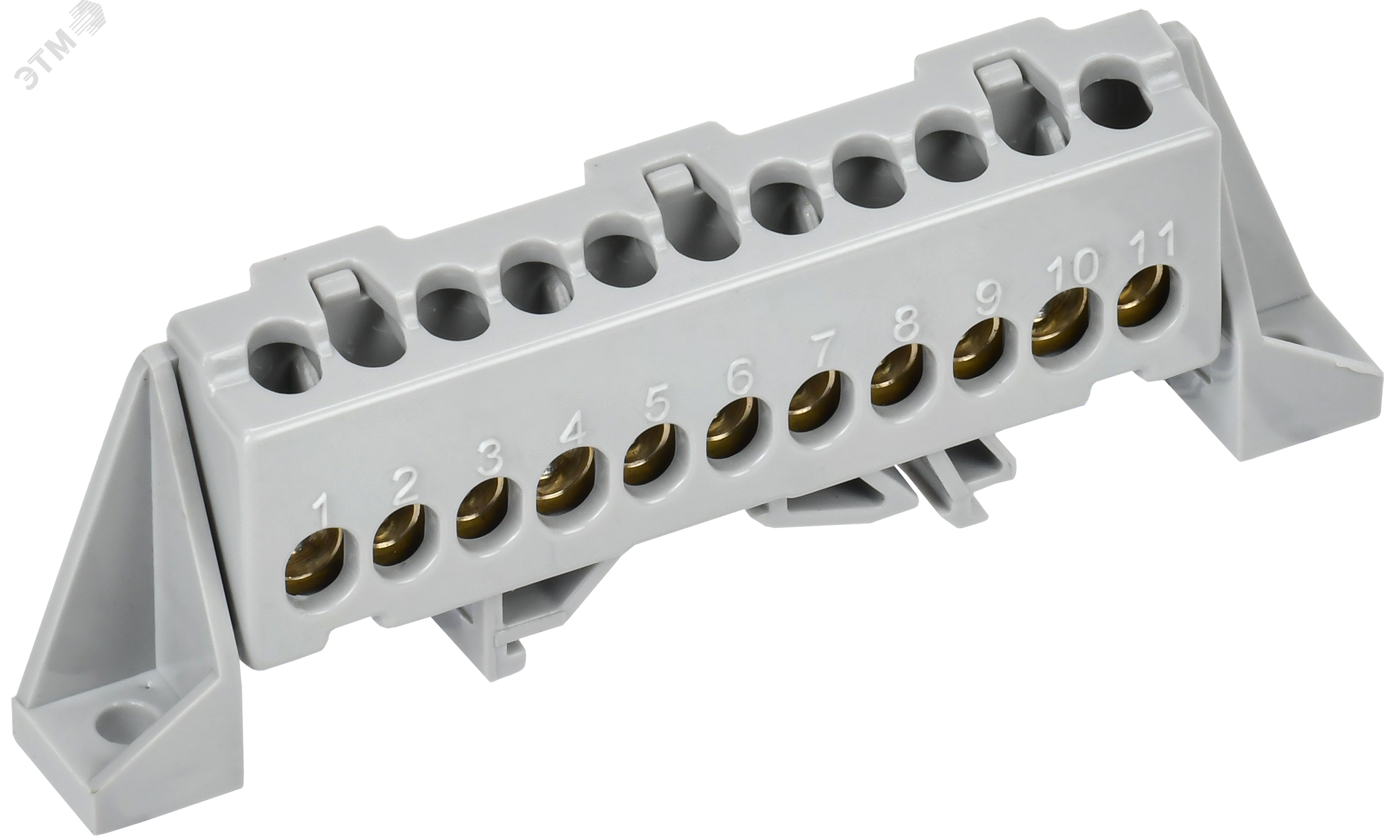 Изображение товара Шина L фаза в комбинированном DIN-изоляторе 11 контактов IEK