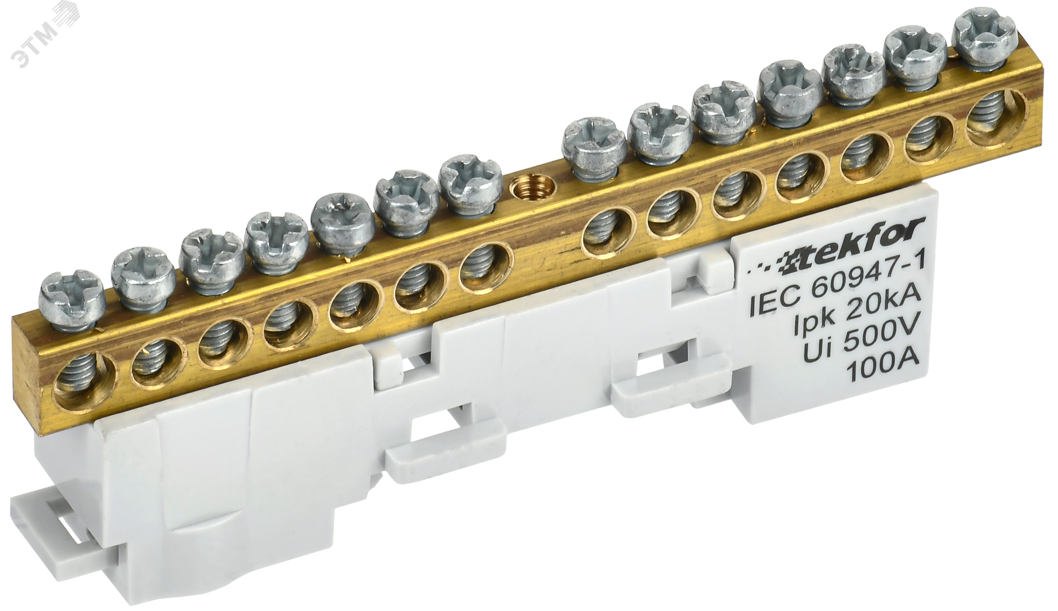 Изображение товара Шина L фаза неизолированная на универсальном держателе 14 контактов IEK