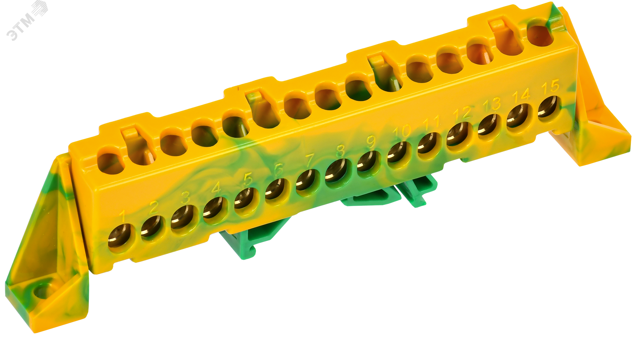 Изображение товара TEKFOR Шина PE земля в комбинированном DIN-изоляторе