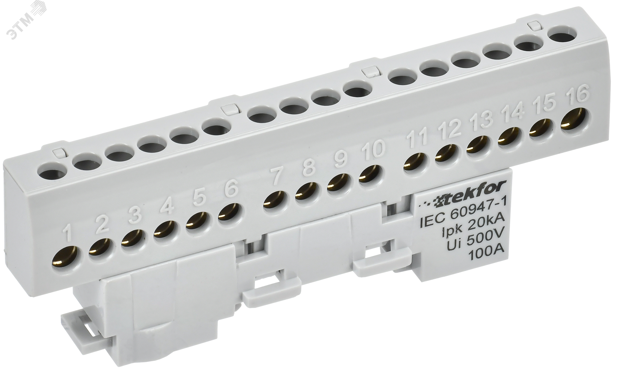 Изображение товара Шина L фаза изолированная TEKFOR на держателе 6х9-16