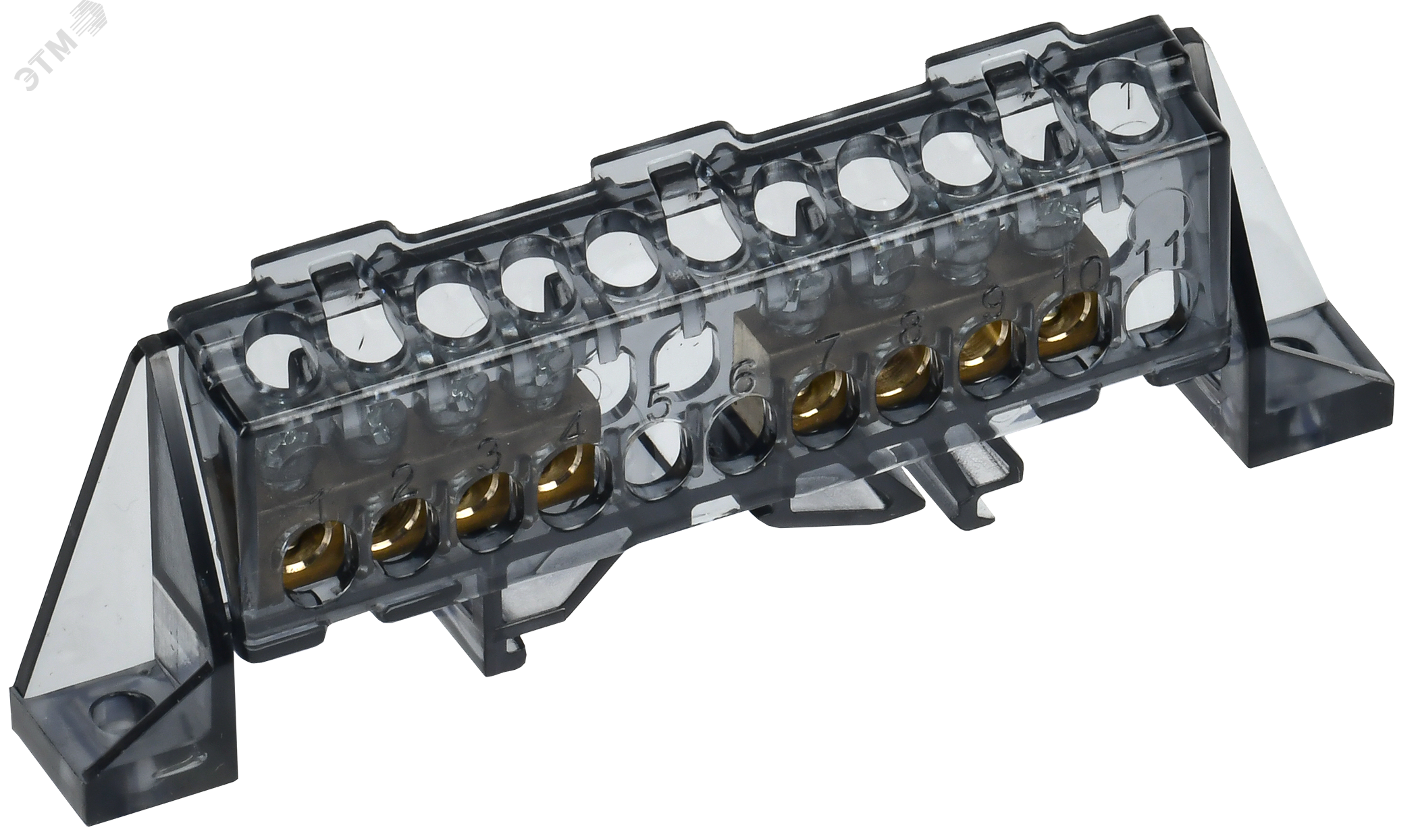Изображение товара TEKFOR Шина N ноль в комбинированном DIN-изоляторе Стойка 6х9-(4+4)-Ч
