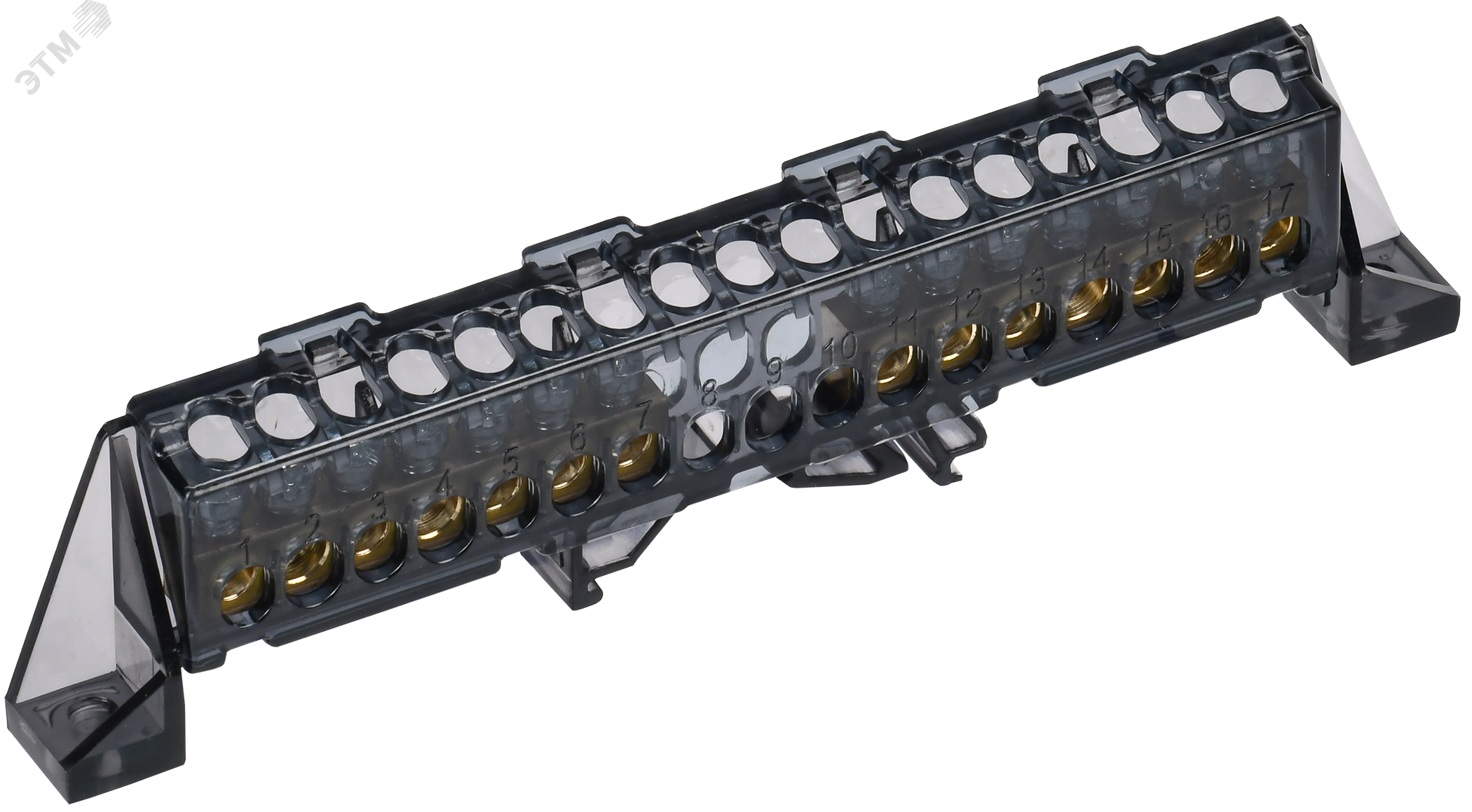 Изображение товара Шина с изолятором TEKFOR N ноль 14 контактов для щитового монтажа Россия