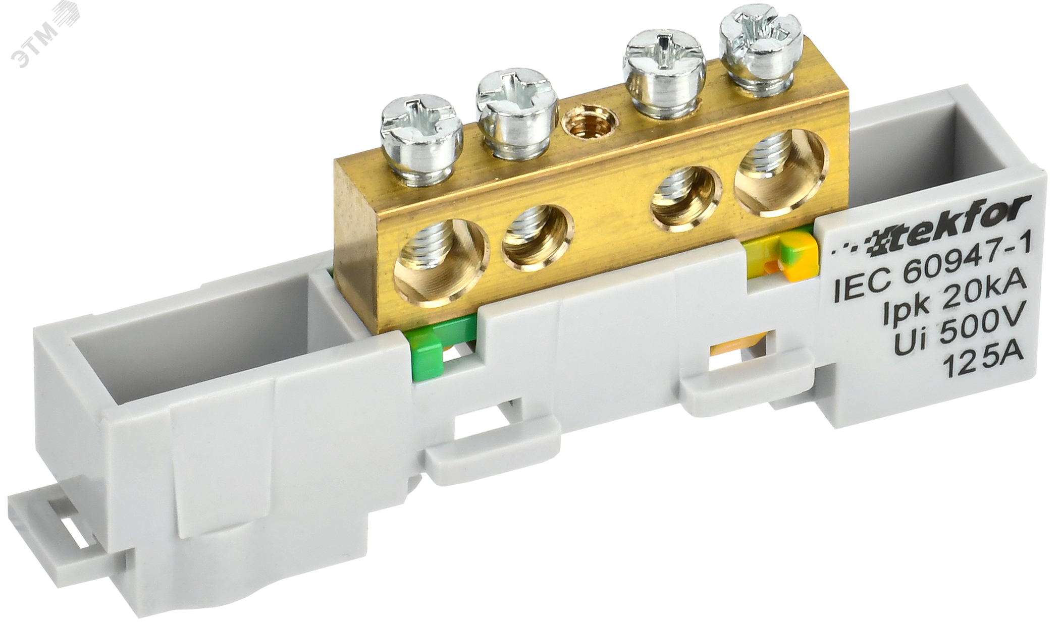 Изображение товара Шина PE земля неизолированная на универсальном держателе 8х12-4-Ж IEK