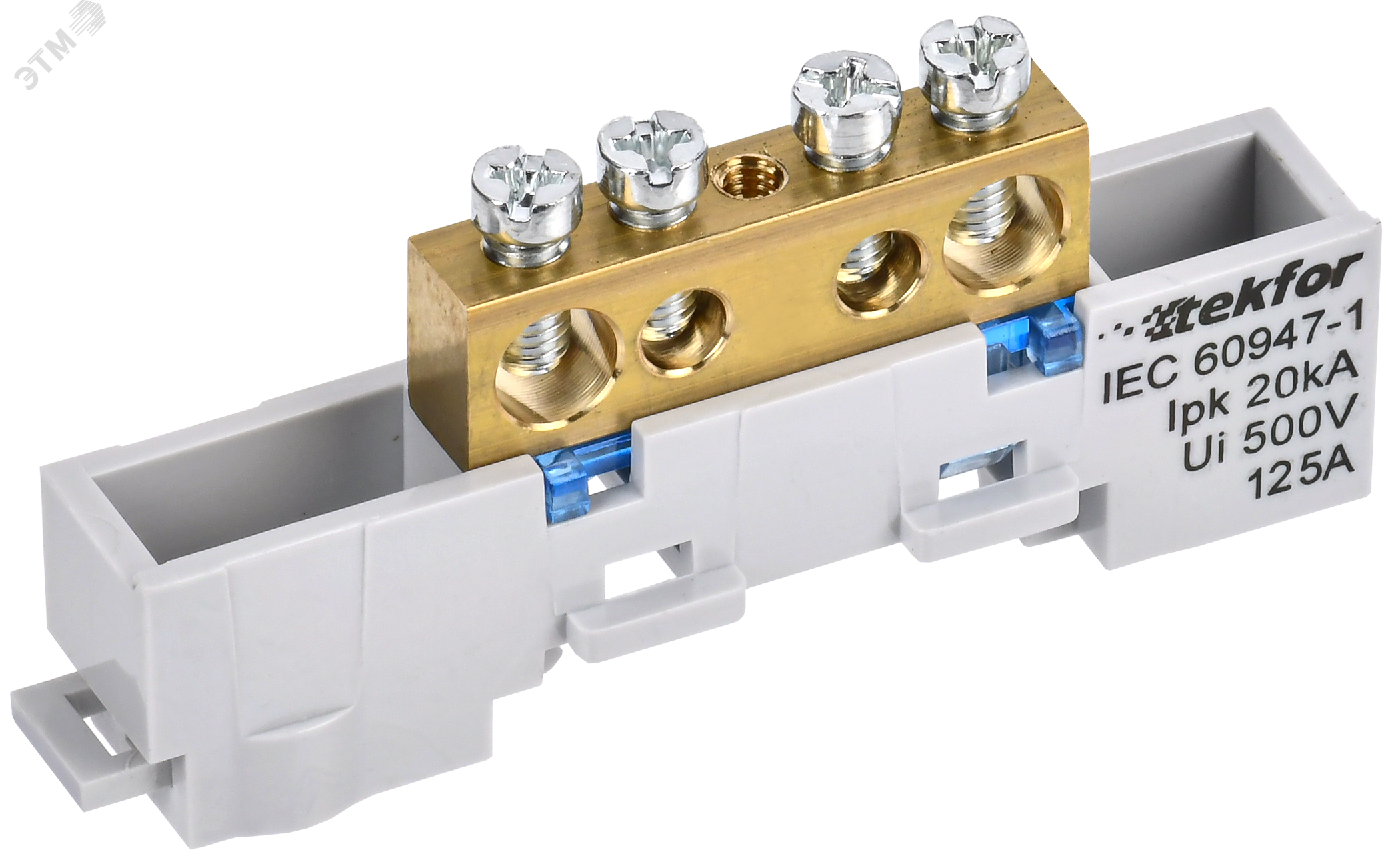 Изображение товара Шина N ноль неизолированная на универсальном держателе 8х12-4-С IEK