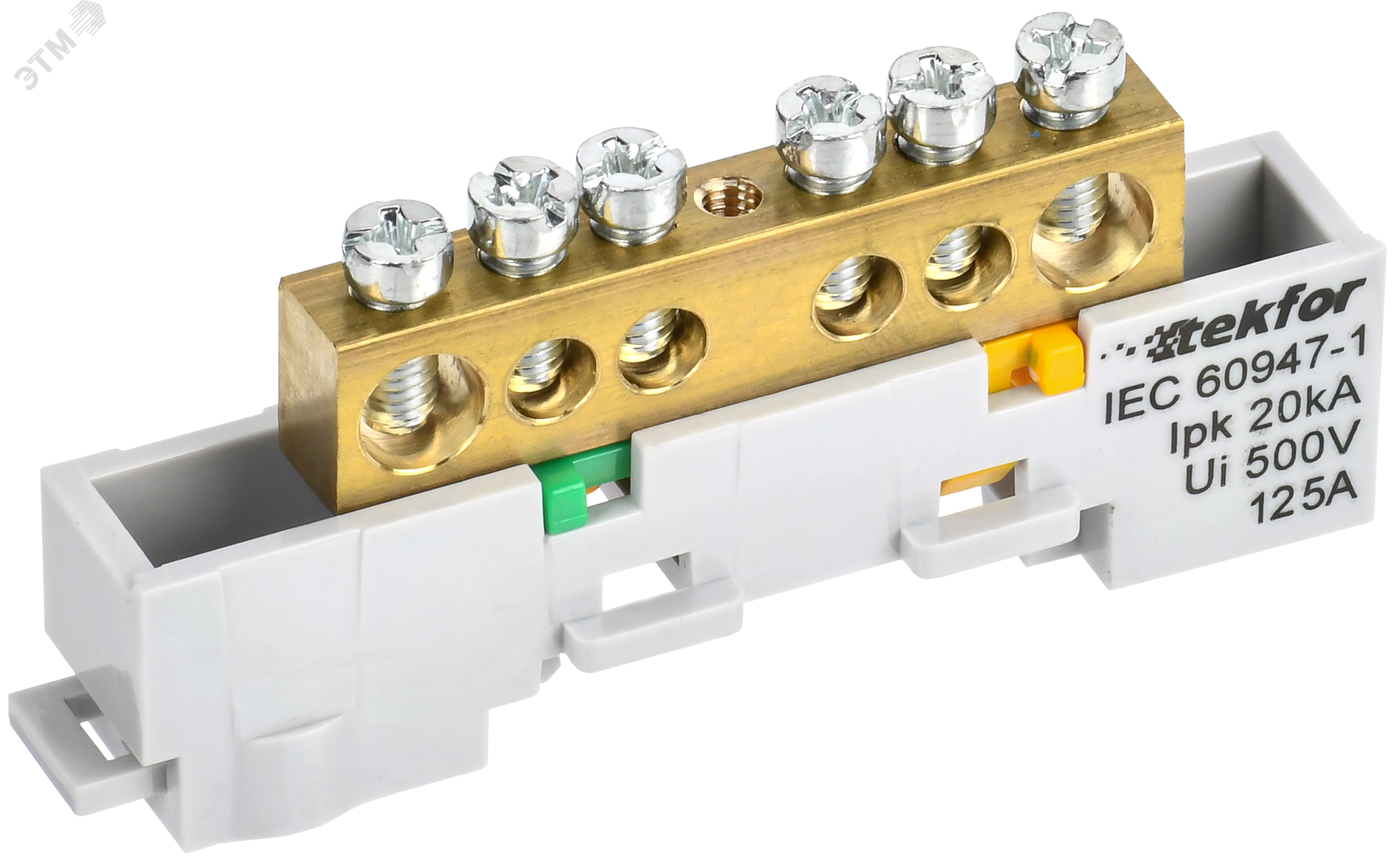 Изображение товара TEKFOR PE земля неизолированная шина на держателе 8х12-6-Ж IEK