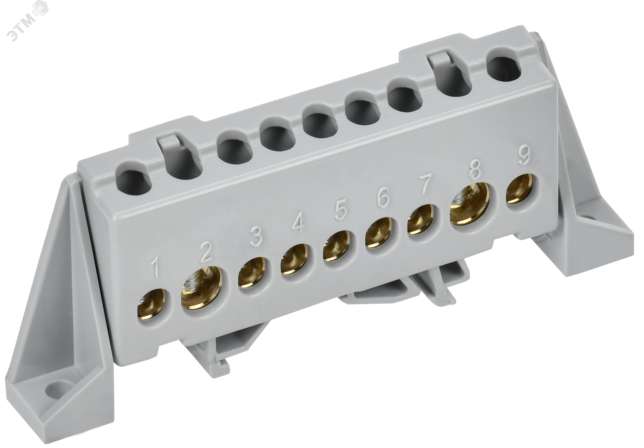 Изображение товара Шина L фаза в комбинированном DIN-изоляторе IEK 9 контактов 25 диаметр