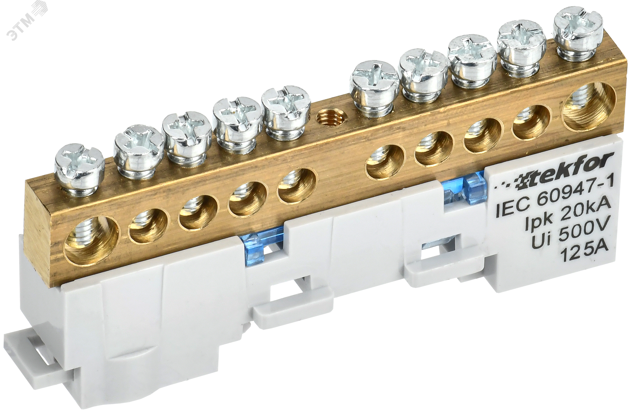 Изображение товара Шина N ноль неизолированная на универсальном держателе 8х12-10-С IEK