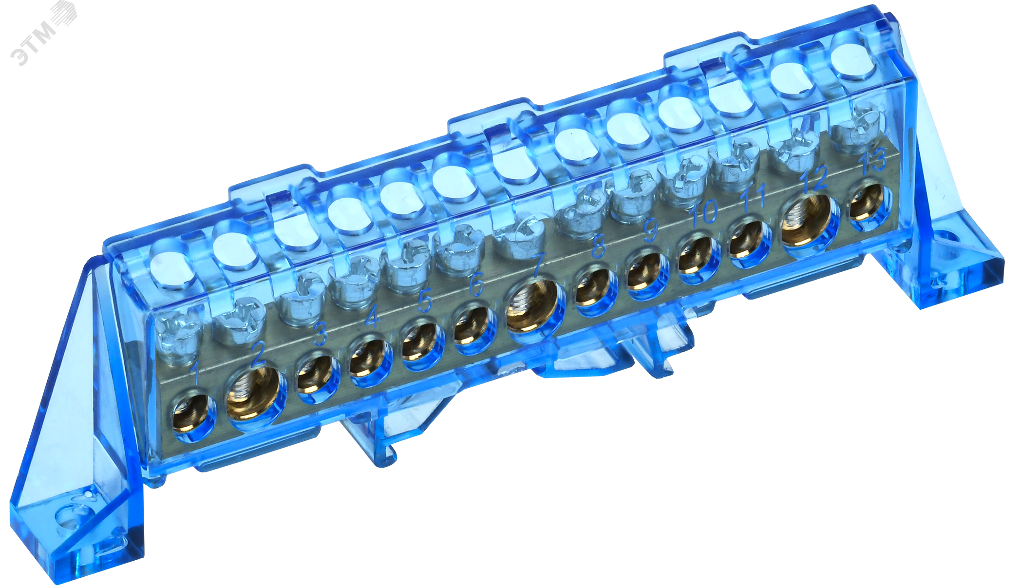 Изображение товара Шина N ноль в комбинированном DIN-изоляторе TEKFOR 13 контактов 25 мм