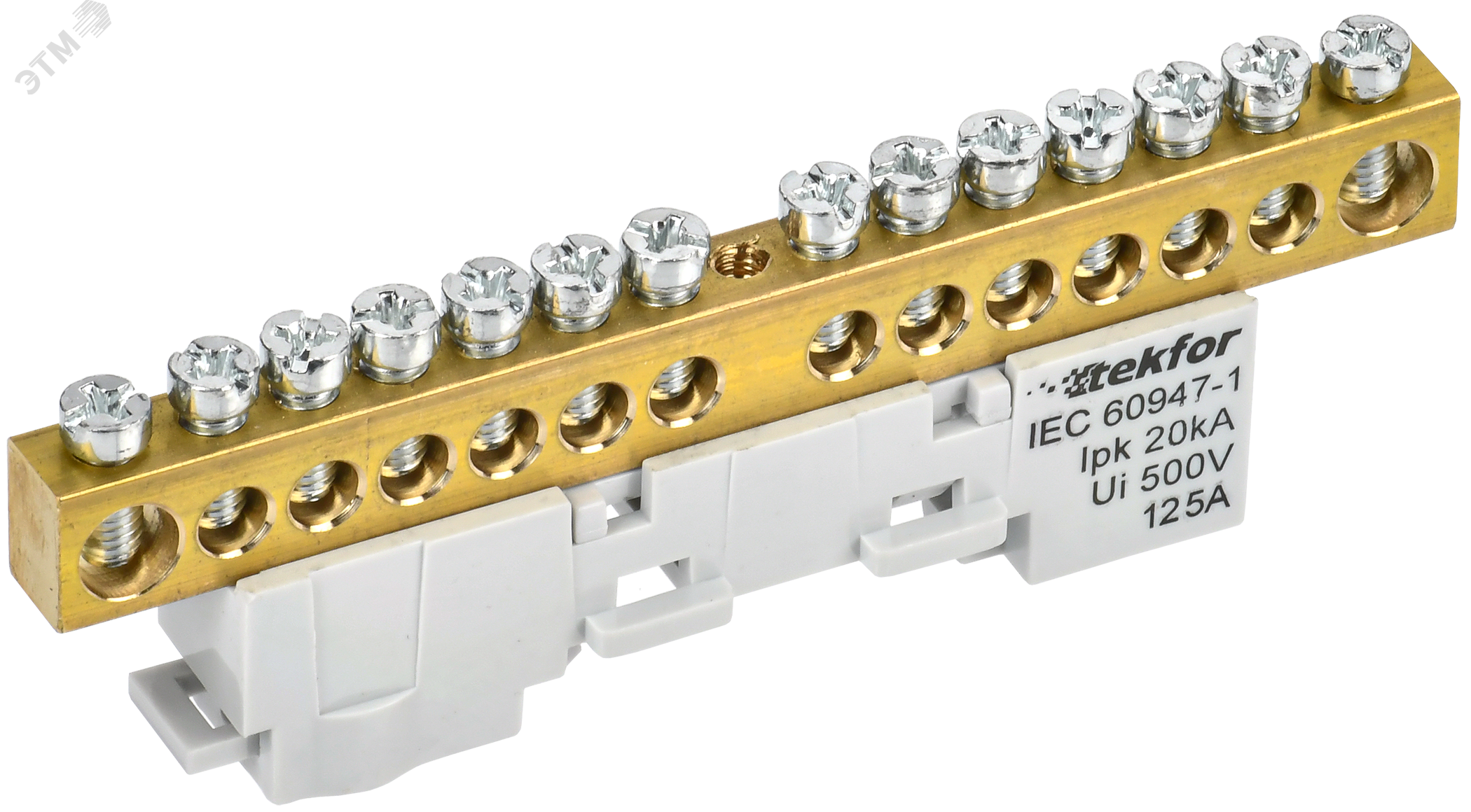 Изображение товара Шина L фаза неизолированная на универсальном держателе 8x12-14-Cр IEK