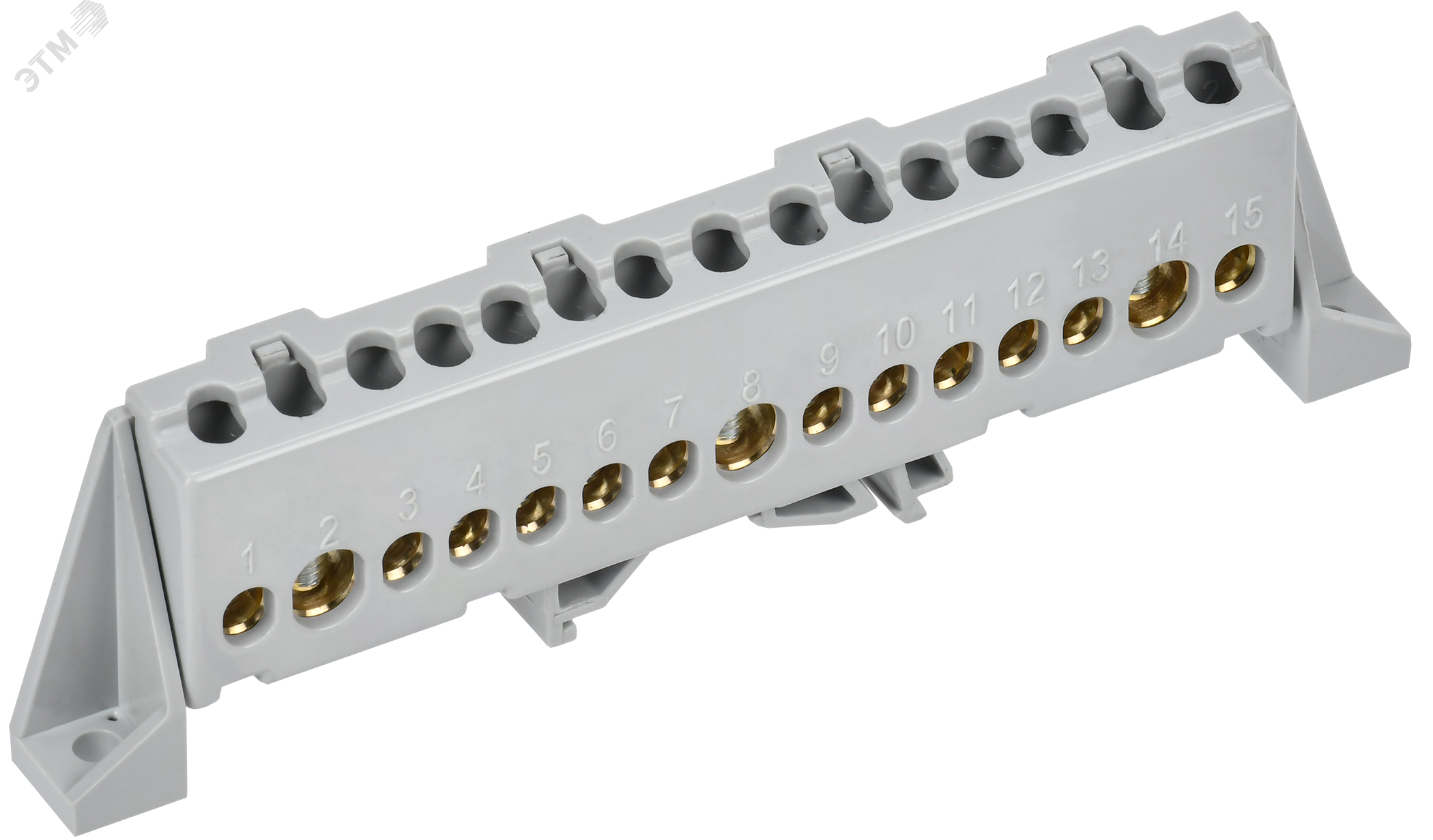 Изображение товара Шина L фаза в комбинированном DIN-изоляторе IEK 15 контактов 25мм2