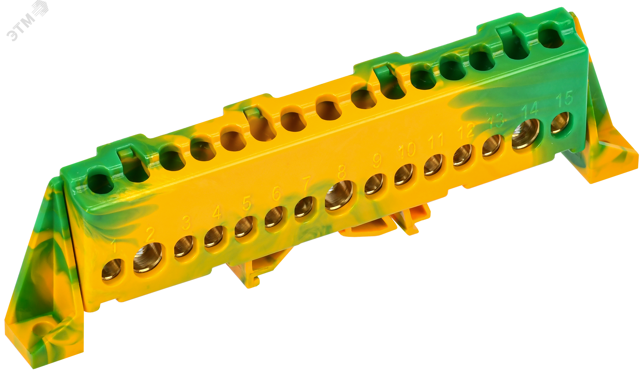 Изображение товара TEKFOR Шина PE земля 8х12-15-ЖЗ IEK для электрических щитовых сборок