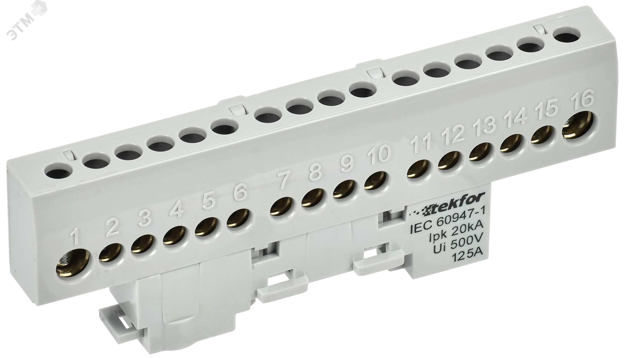 Изображение товара TEKFOR изолированная шина фазная на универсальном держателе 8х12-16-Ср IEK