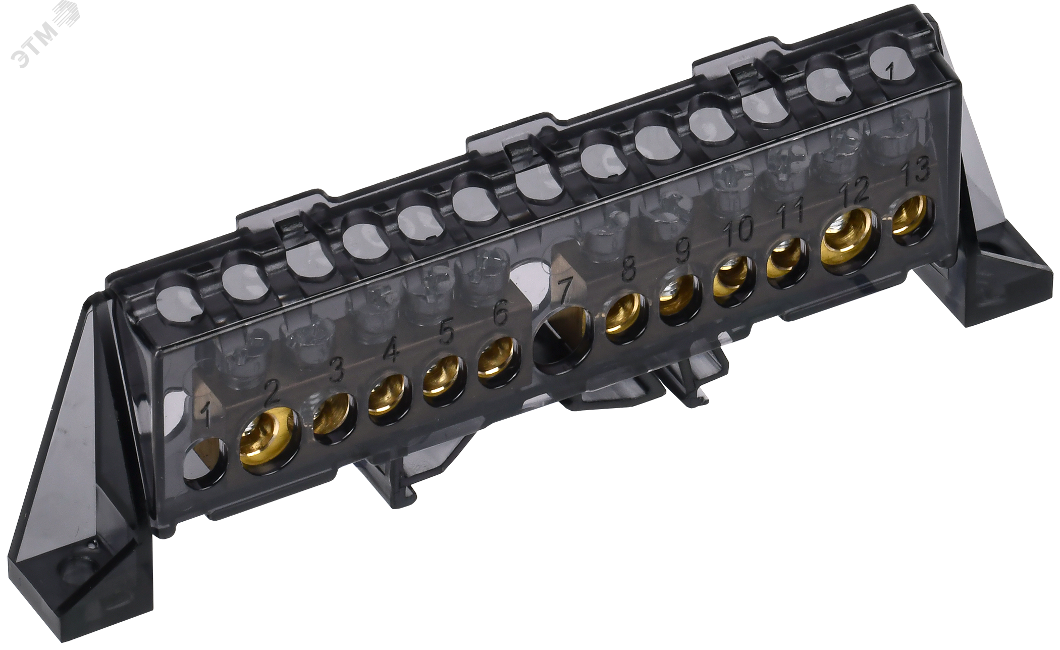 Изображение товара Шина ноль с изолятором TEKFOR 11 контактов диаметр 25 мм Россия