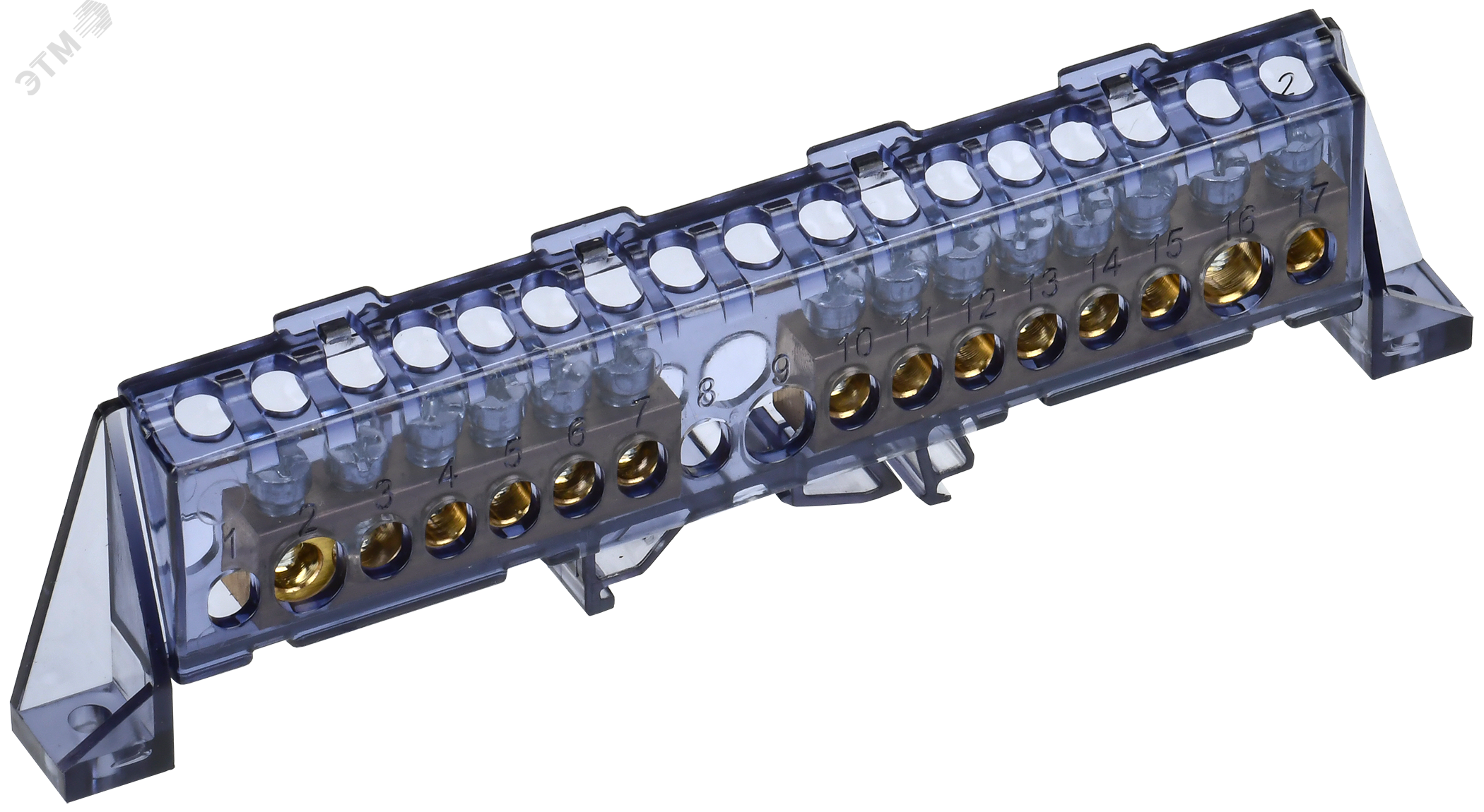 Изображение товара Шина ноль с изолятором 14 контактов 8х12-(6+8)-Ч IEK
