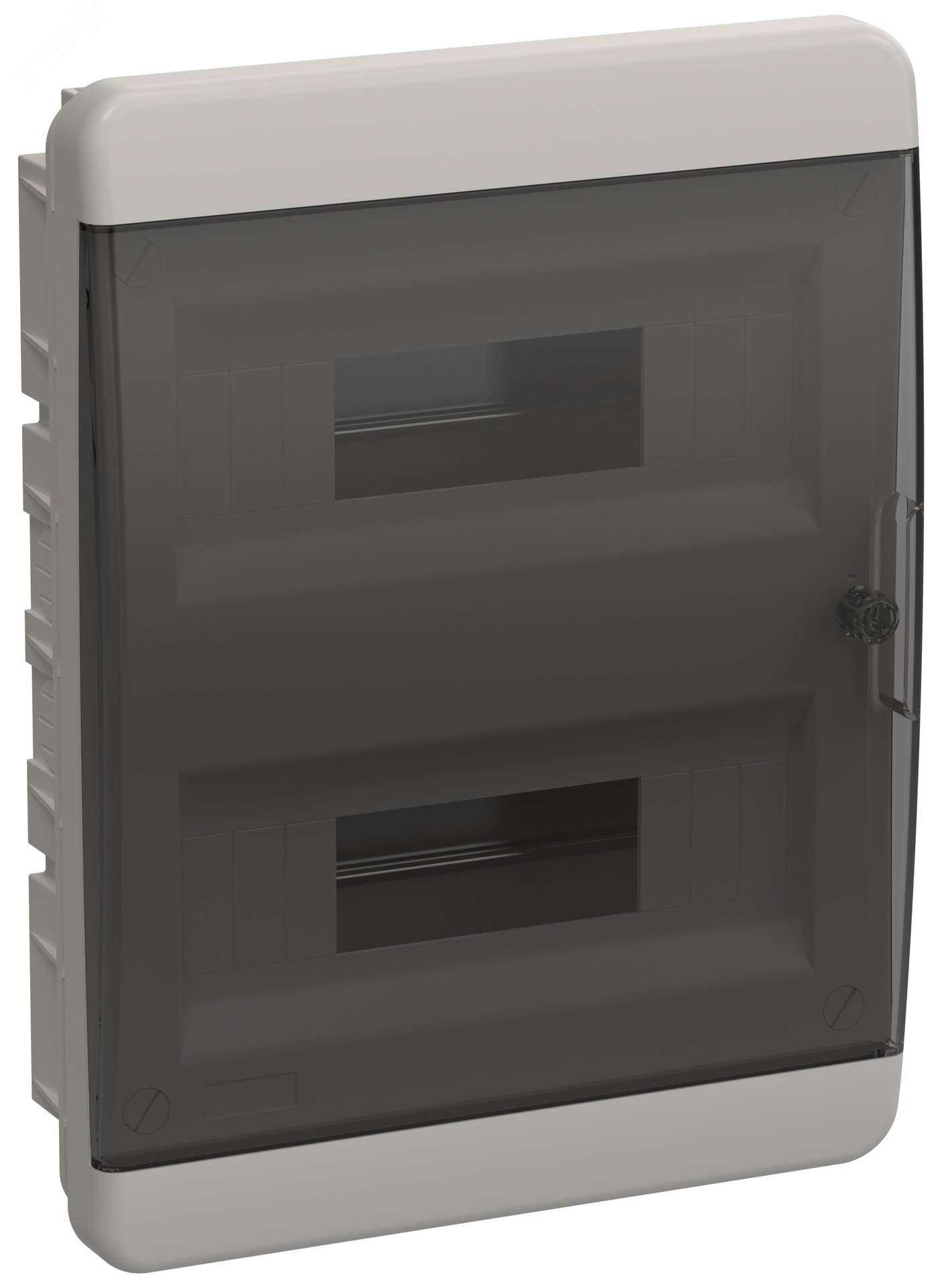TEKFOR Корпус пластиковый встраиваемый ЩРВ-П-24 IP41 черная прозрачная дверь IEK TF5-KP12-V-24-41-K01-K03 IEK
