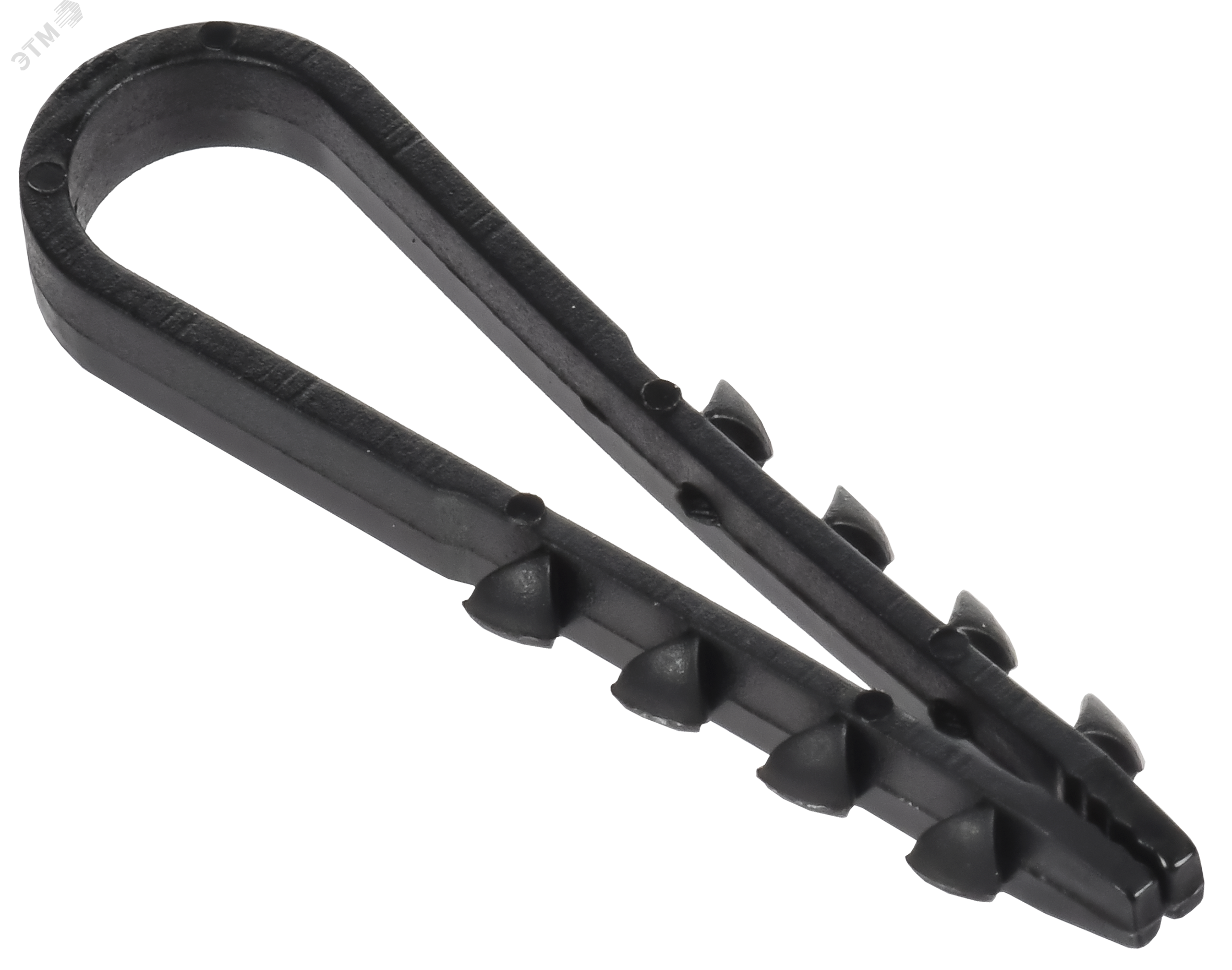 Изображение товара Дюбель-хомут 5х10мм GENERICA черный для крепления кабелей