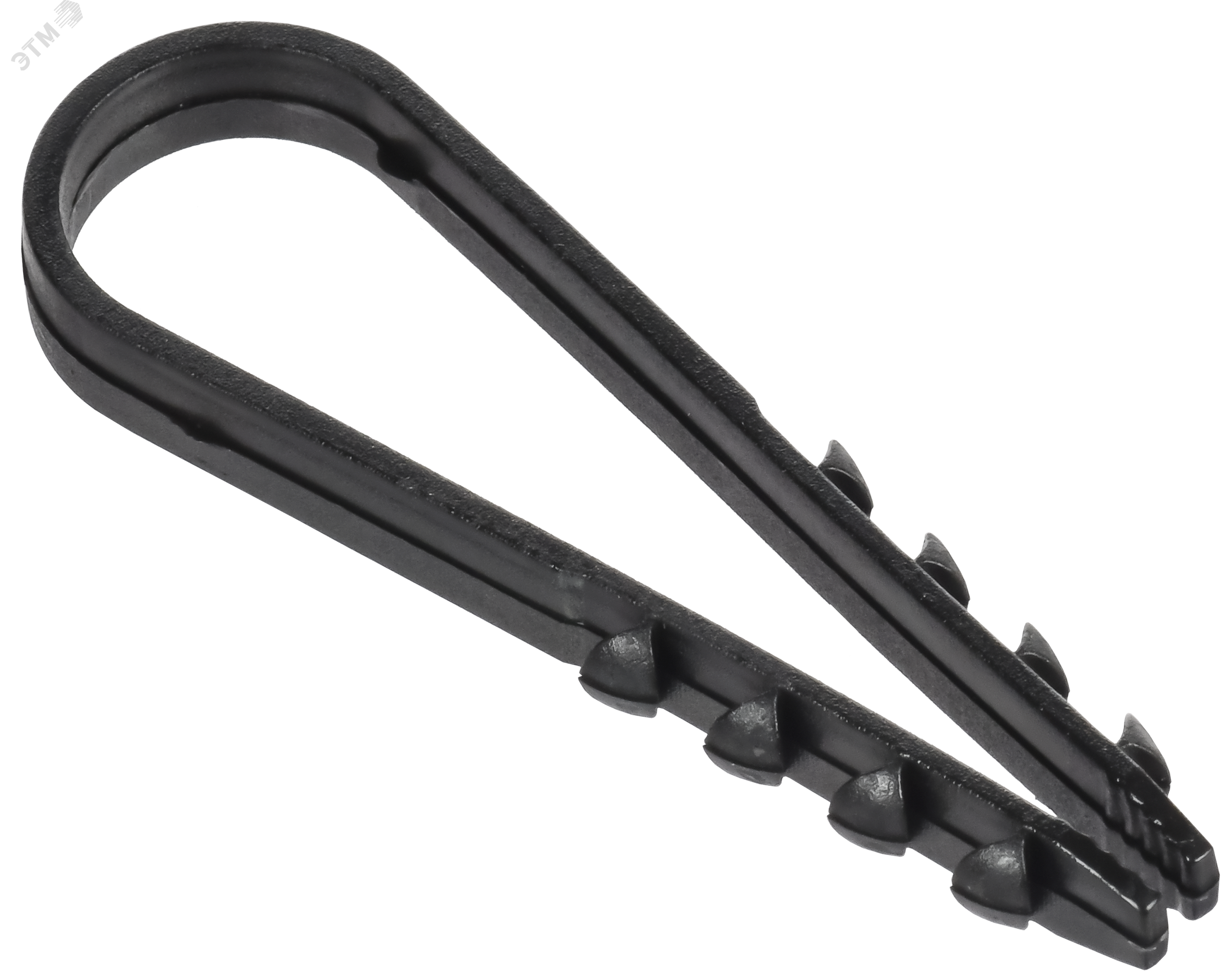 Изображение товара Дюбель-хомут 11х18мм для кабелей и проводов GENERICA черный упак 100шт