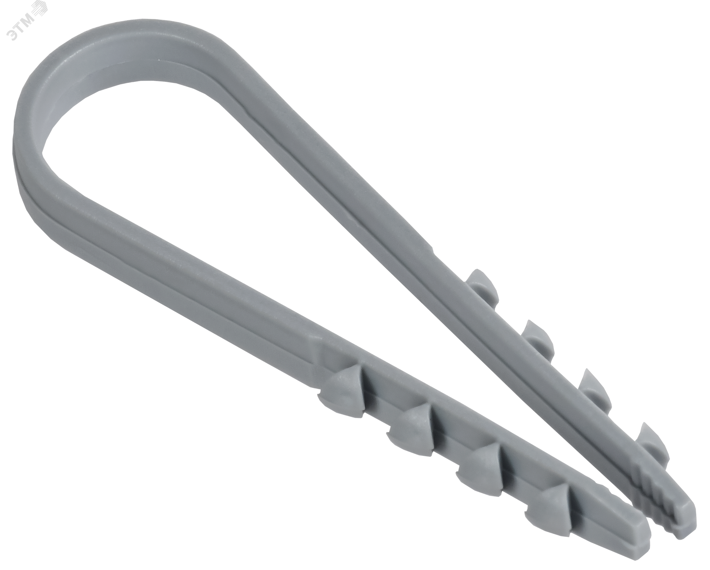 Изображение товара Дюбель-хомут 11х18мм для кабелей и проводов нейлон серый GENERICA 100 шт