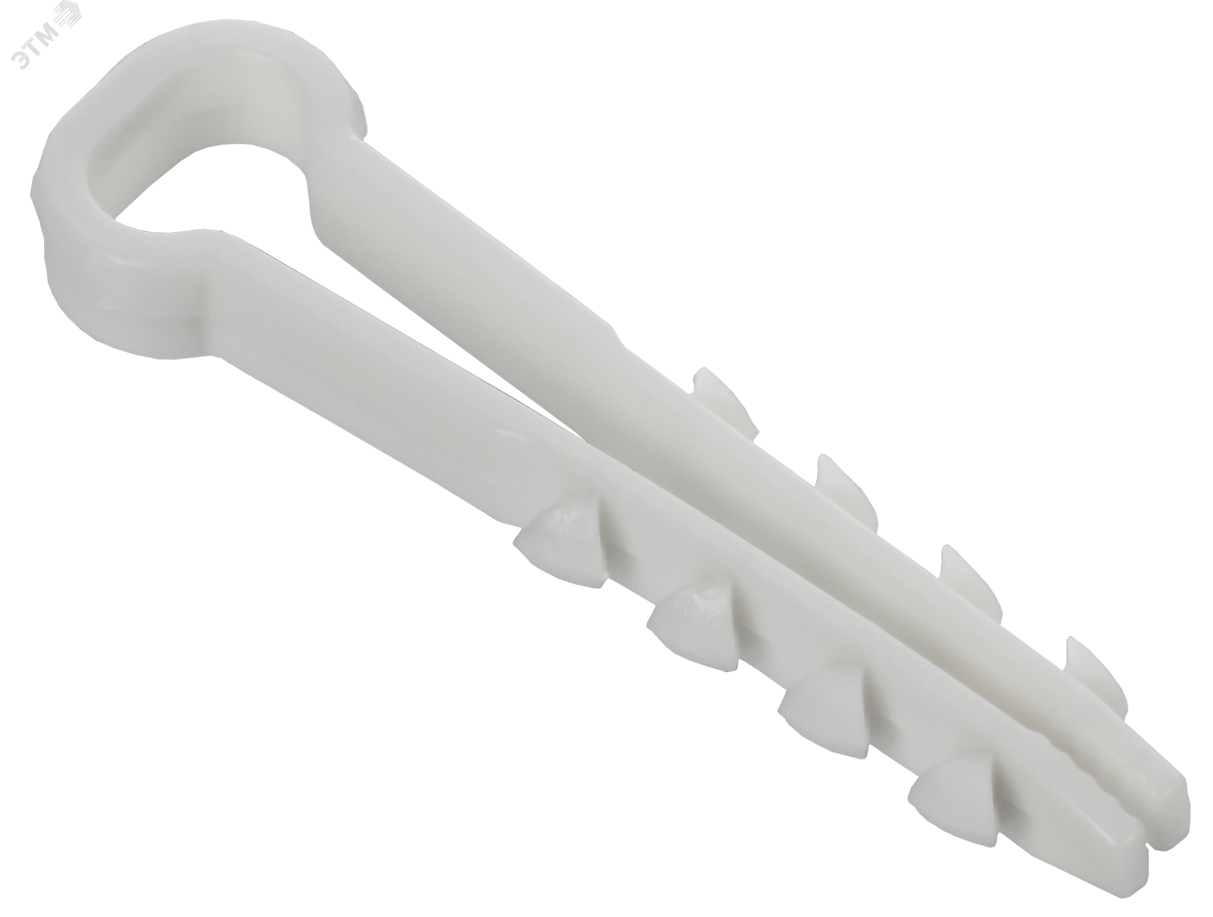 Изображение товара Дюбель-хомут 8х5мм для плоского кабеля белый 100 шт GENERICA