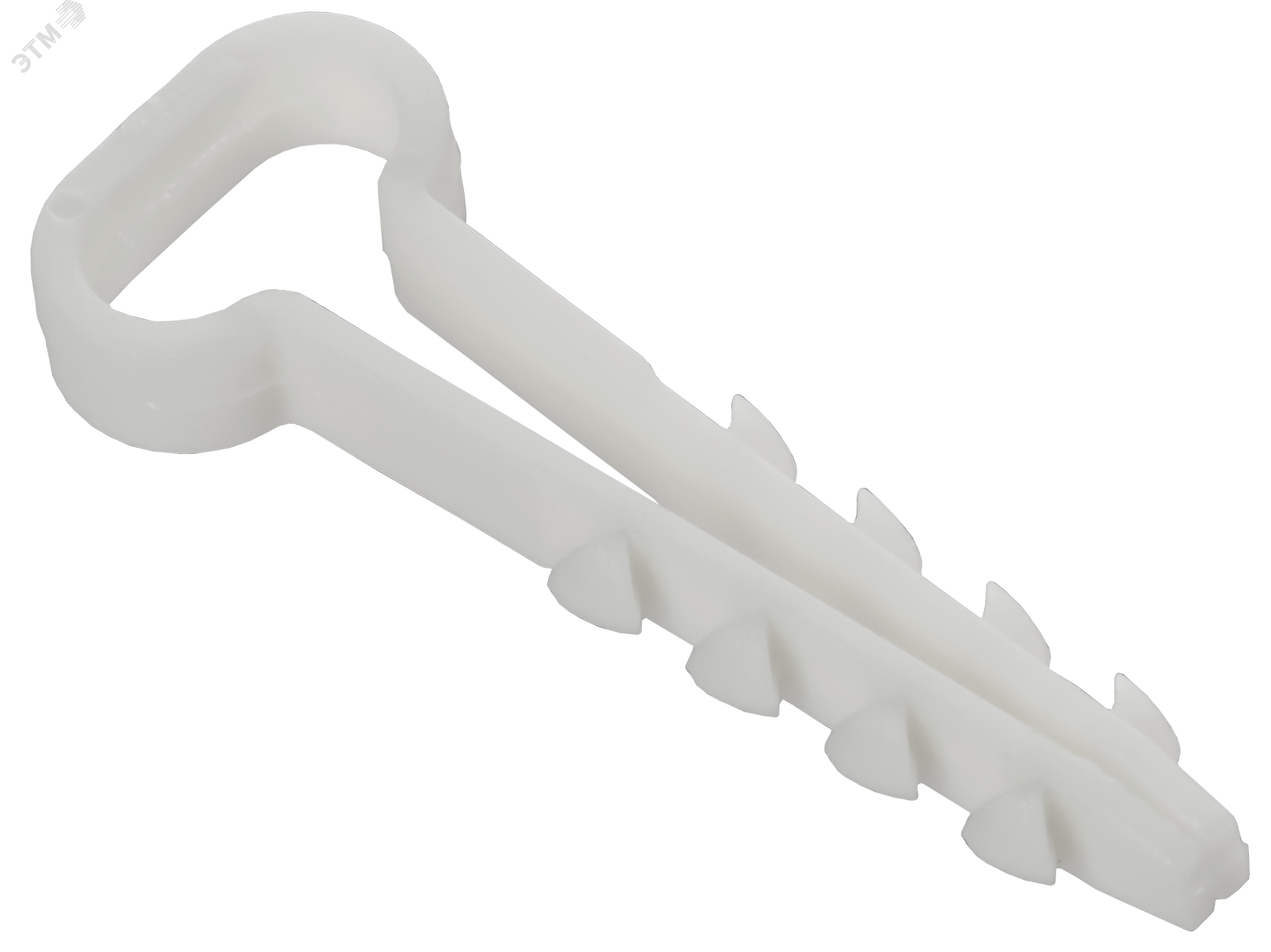 Изображение товара Дюбель-хомут 12х6мм для плоского кабеля белый GENERICA упак 100шт