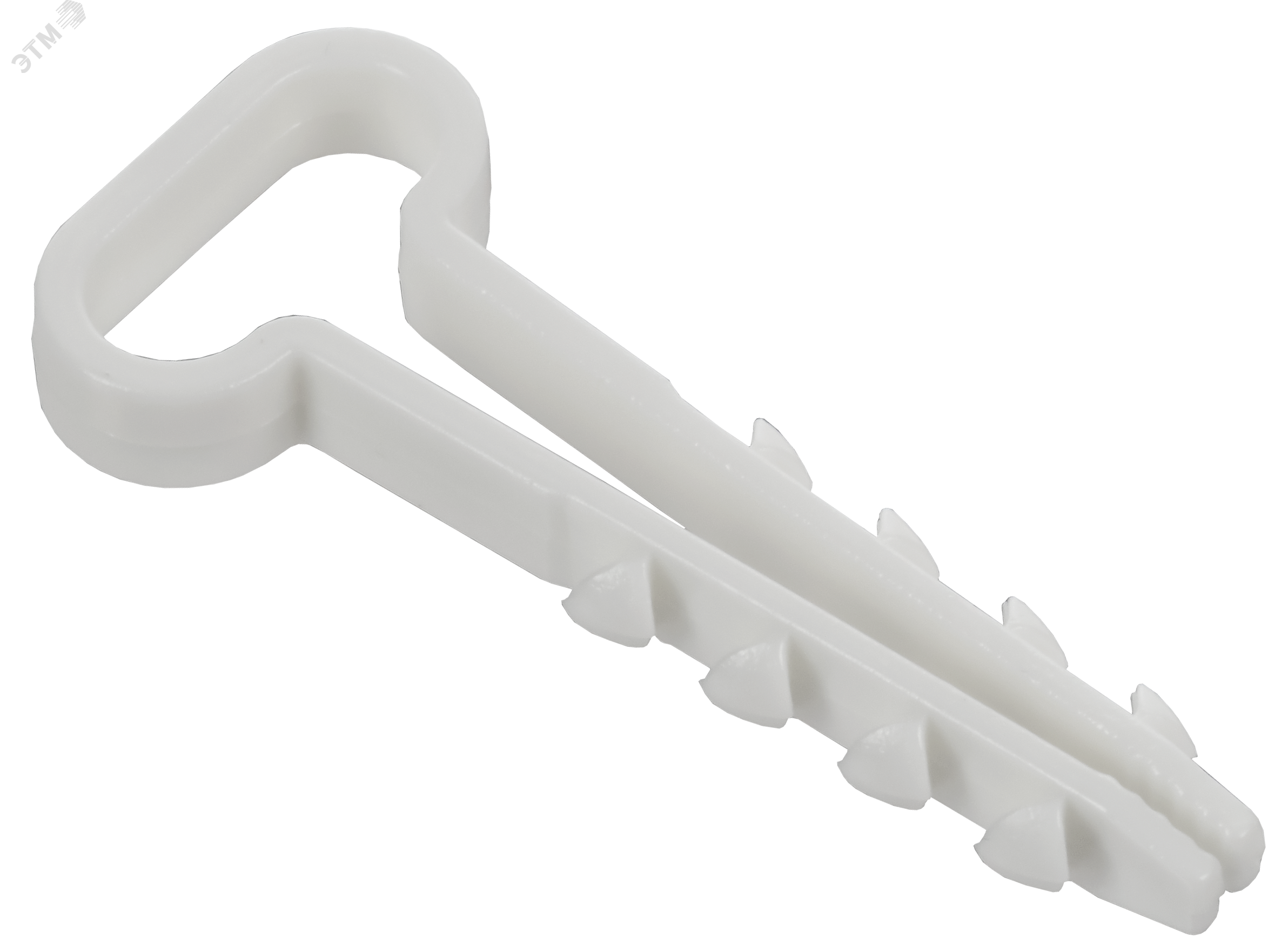 Изображение товара Дюбель-хомут 14х6 мм для плоского кабеля нейлон белый GENERICA 100 шт