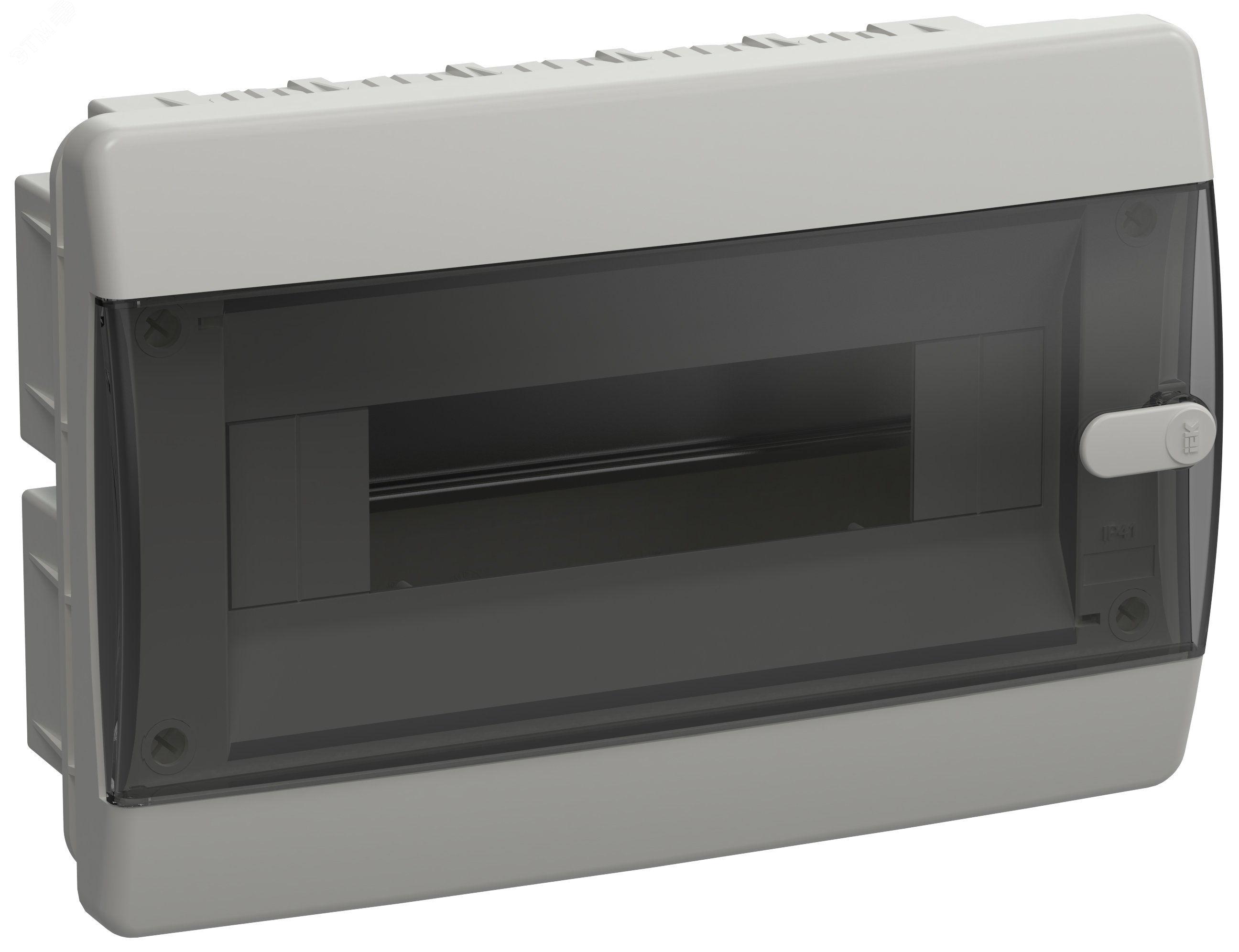 UNION Compact Корпус пластиковый ЩРВ-П-12 IP41 черная прозрачная дверь IEK UIC-KP12-V-12-41-K01 IEK