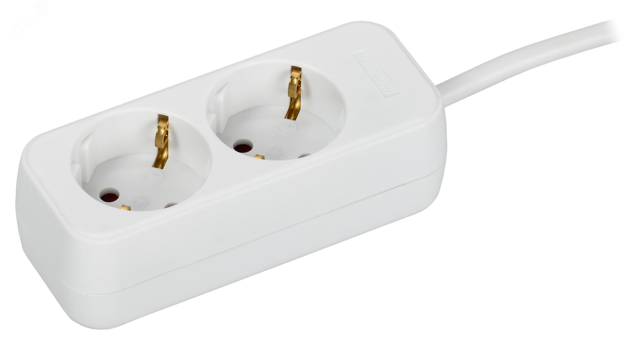 Изображение товара Удлинитель UMA У02 2 места 3м 2P+PE от IEK для безопасного подключения электроприборов