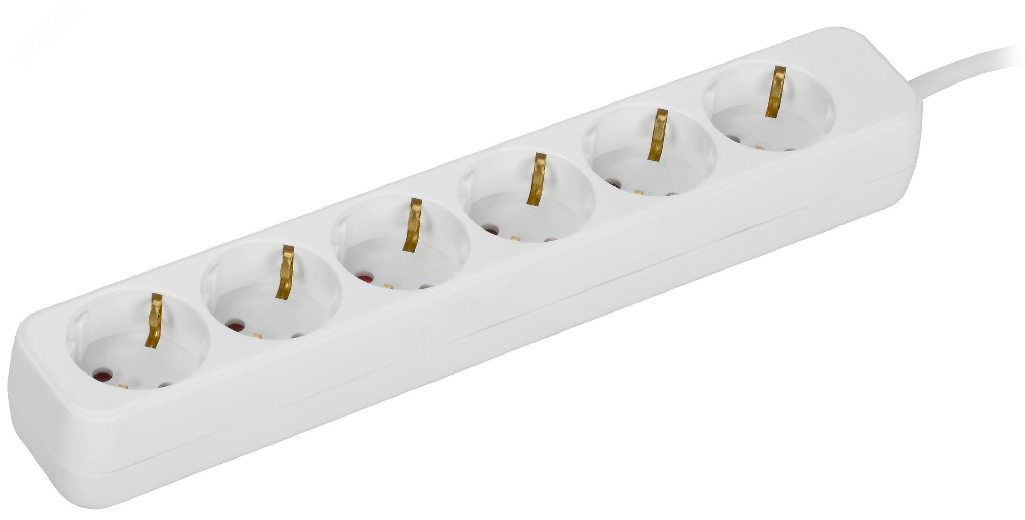 Изображение товара Удлинитель UMA У06 6 гнезд 5м 10А 250В медь белый