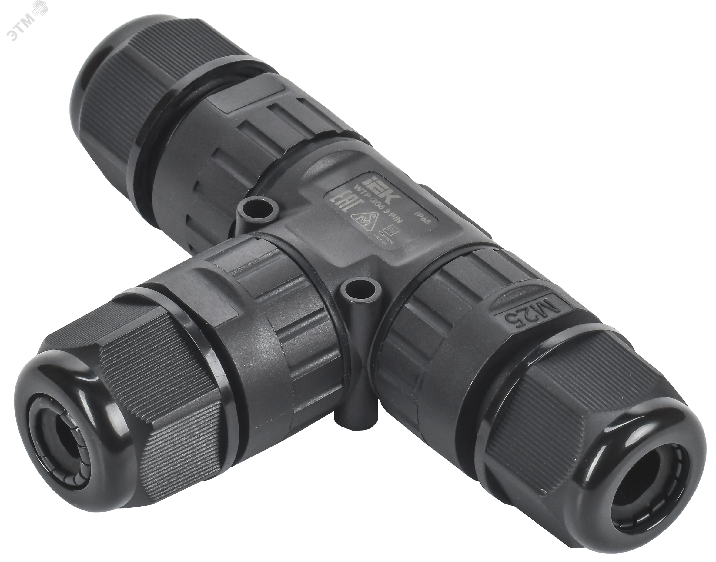 Изображение товара Коннектор кабельный герметичный WTP-306 3 PIN IP68