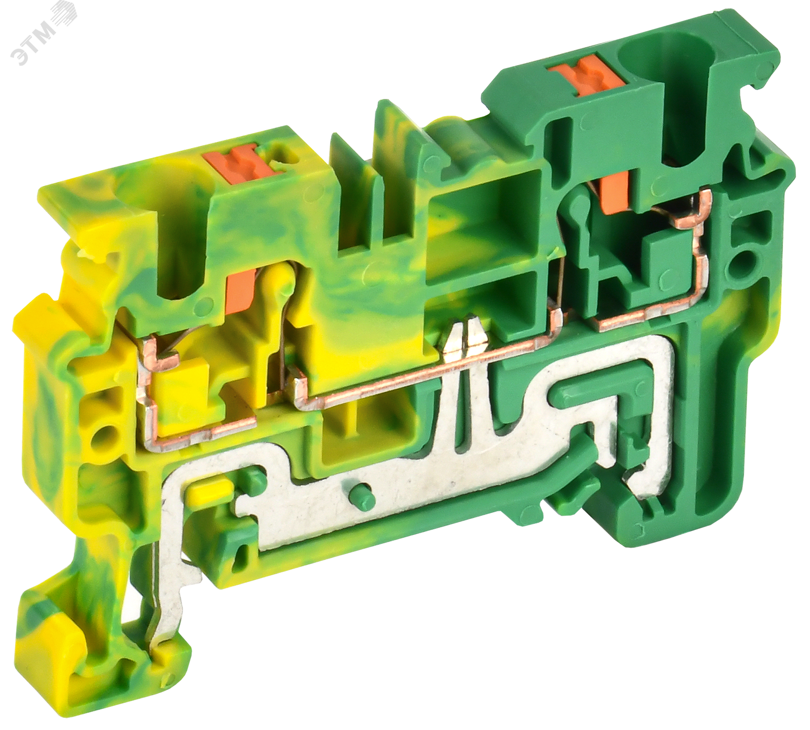 Изображение товара Клемма пружинная Push-in IEK серия ARMAFIX สำหรับ земля 4мм2 желто-зеленая