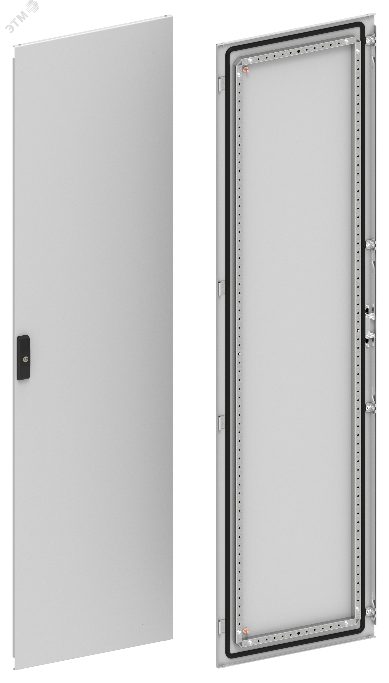 Изображение товара Металлическая двустворчатая дверь 1800х500 мм IEK серый цвет