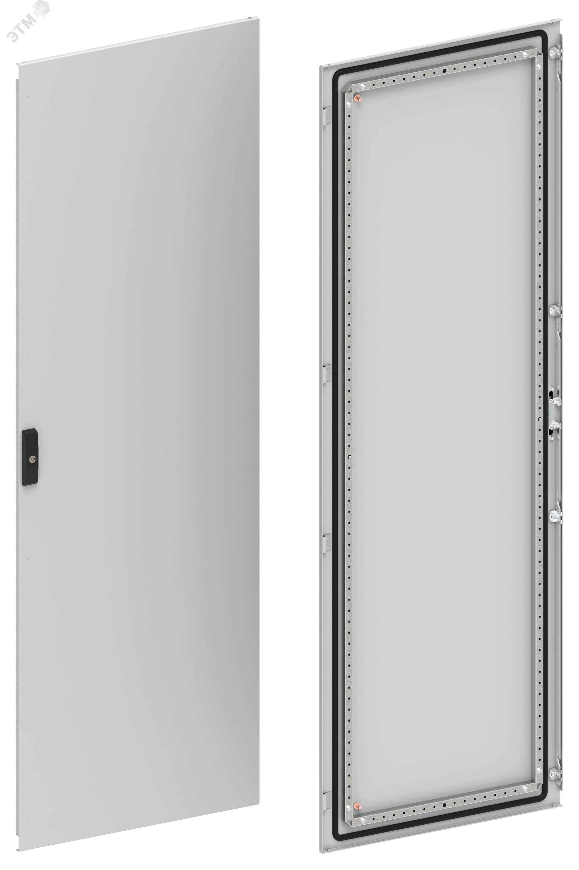 Изображение товара Металлическая двустворчатая дверь 1800х600 мм IEK серый цвет