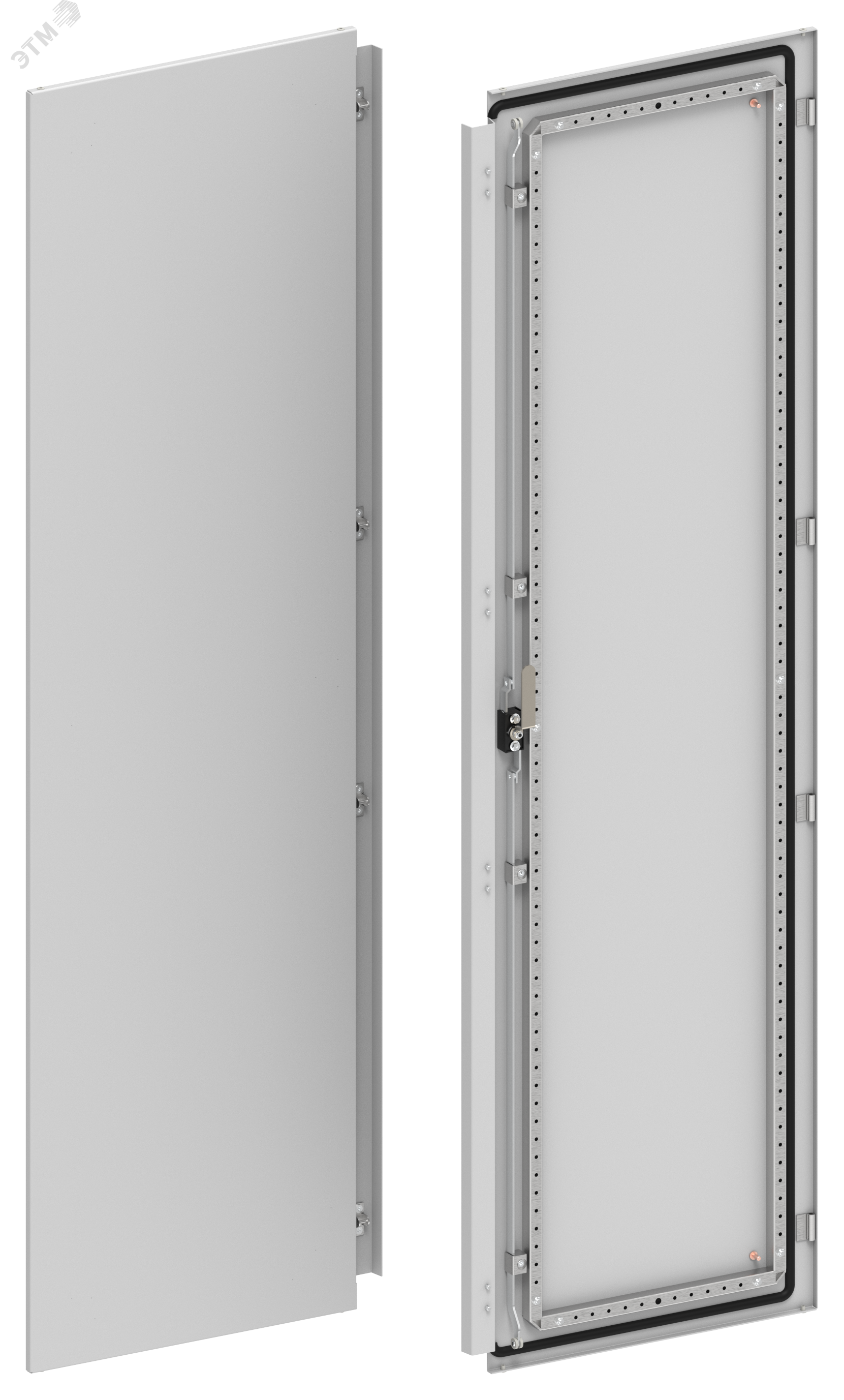 Изображение товара Двустворчатая металлическая дверь 1800х500 мм IEK серый