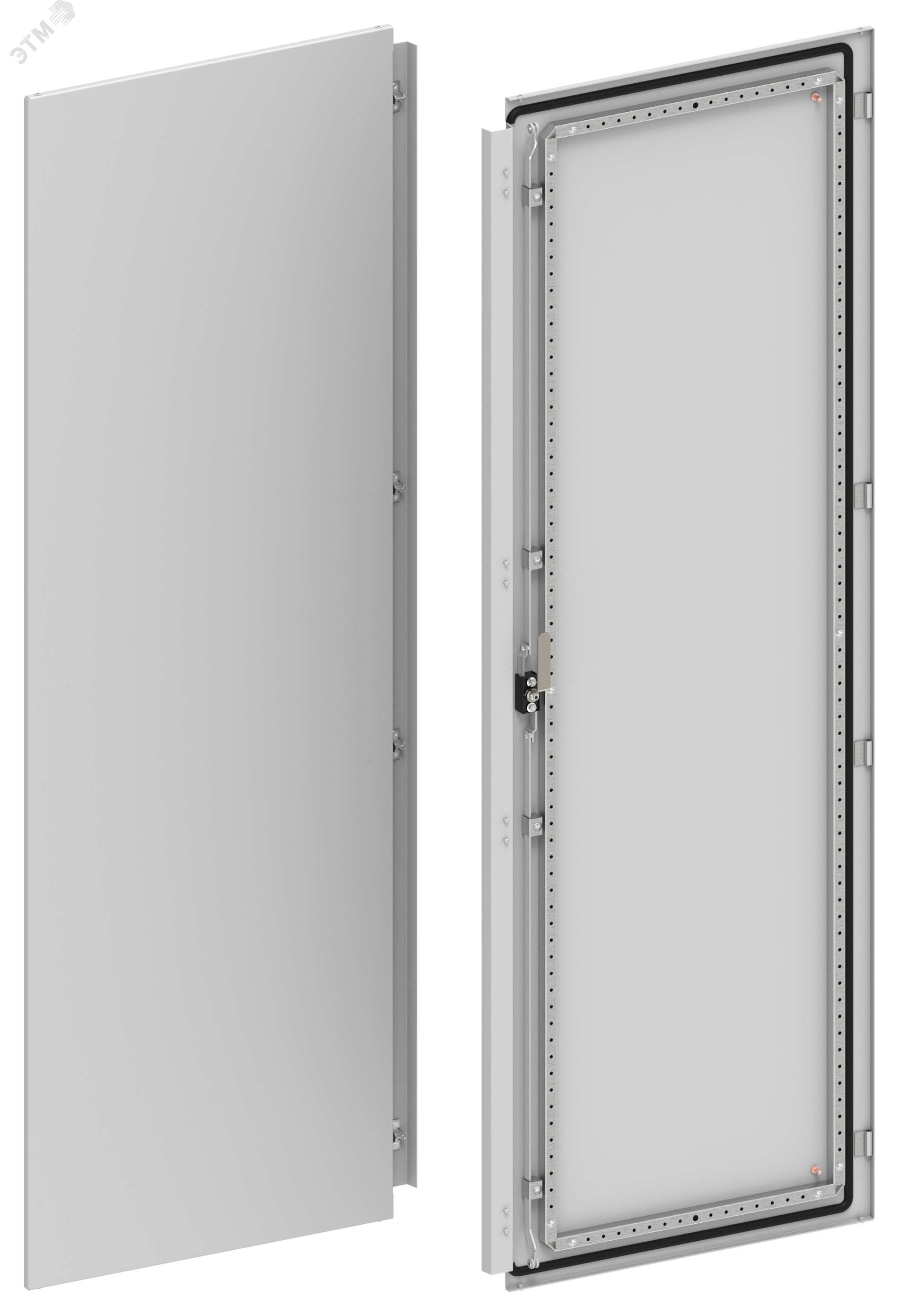 Изображение товара Двустворчатая металлическая дверь IEK 1800х600 мм серый цвет надежное решение