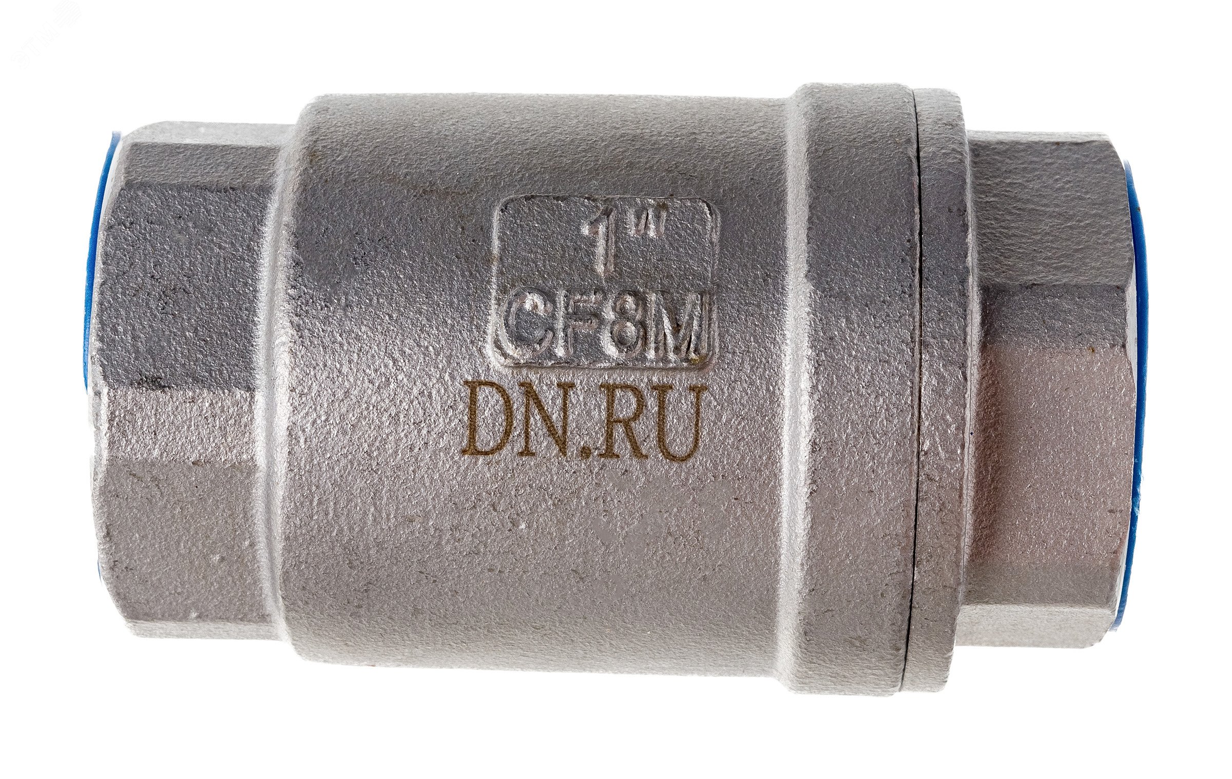 Изображение товара Клапан обратный пружинный муфтовый 1'' Ду25 Ру16 нержавеющая сталь