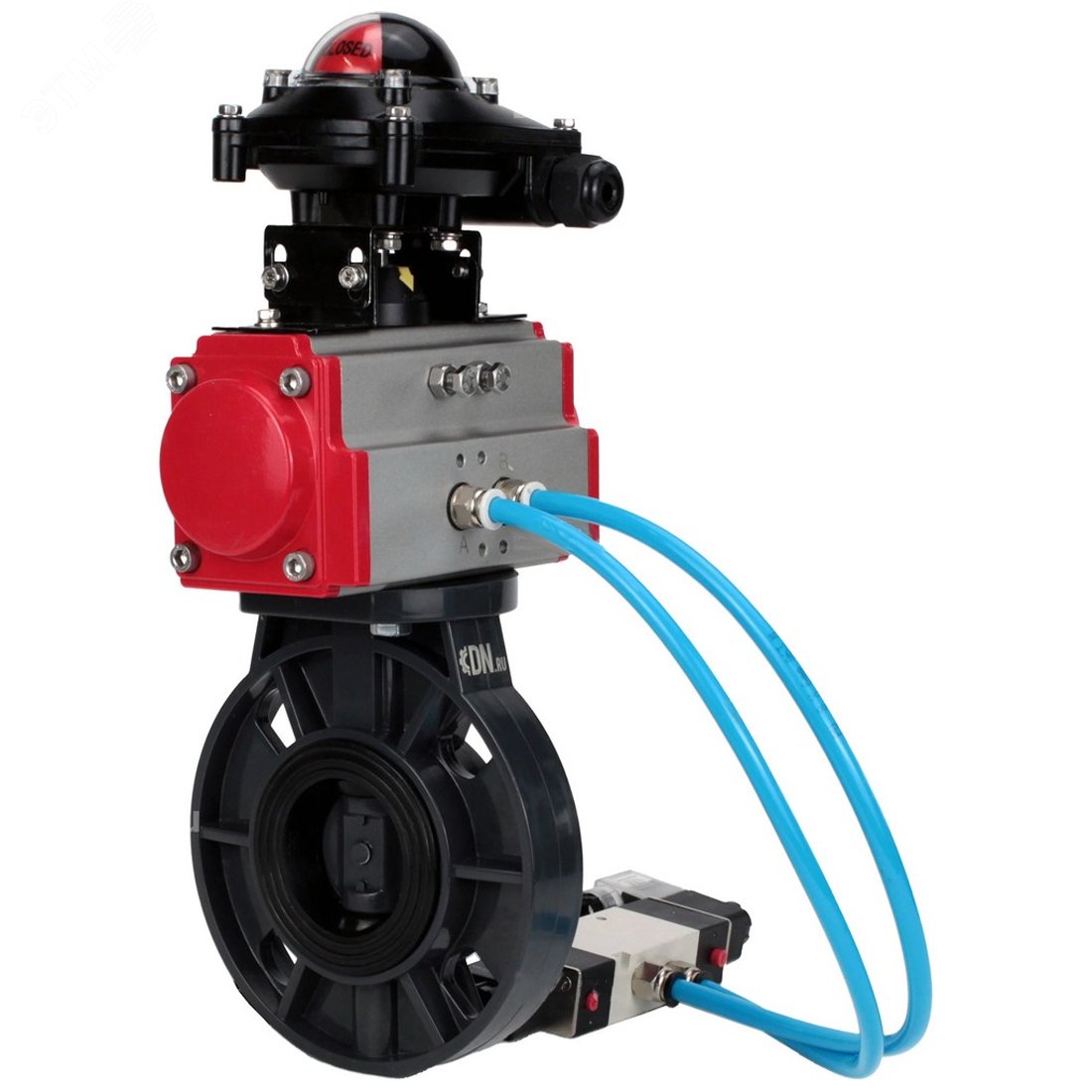 Изображение товара Затвор дисковый поворотный НПВХ-НПВХ-E-2W-Fb-ISO Дн150 Ру10 для водоснабжения