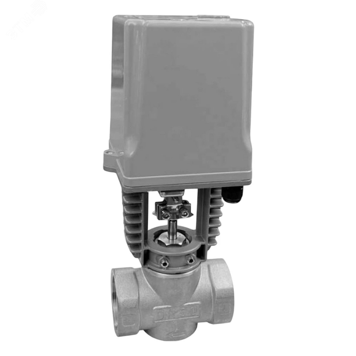 Изображение товара "Клапан регулирующий двухходовой 25нж945нж 304-M-LED-T 1 1/2"" Ду40 Ру25 Kvs20, резьбовой, корпус нержавеющая сталь AISI 304, уплотнение металл, Tmax до 150°С, с электроприводом DAV-110-1500/170-22-220В-IP54" (шт)