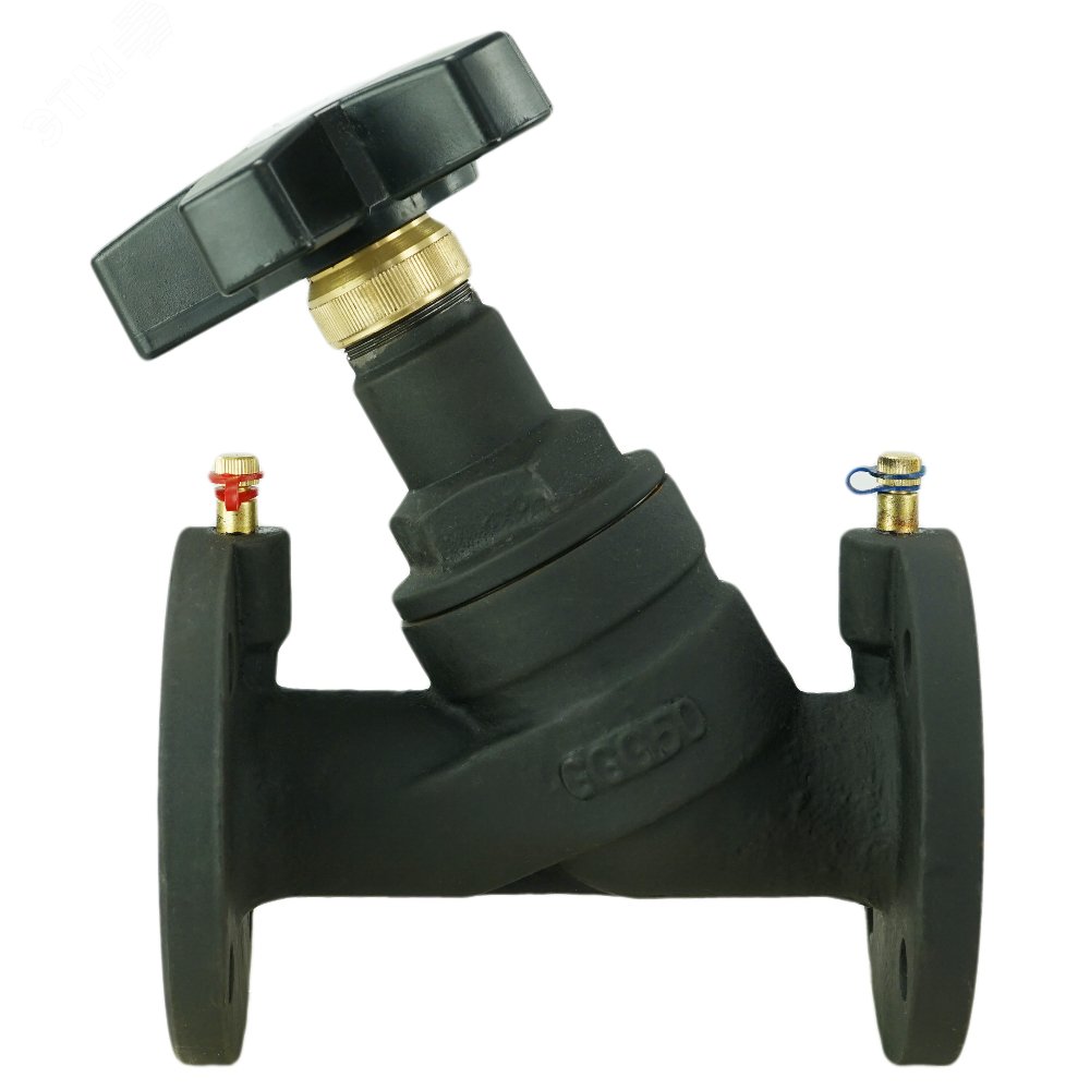 Изображение товара Клапан балансировочный чугунный Ду50 Ру16 фланцевый с ниппелями