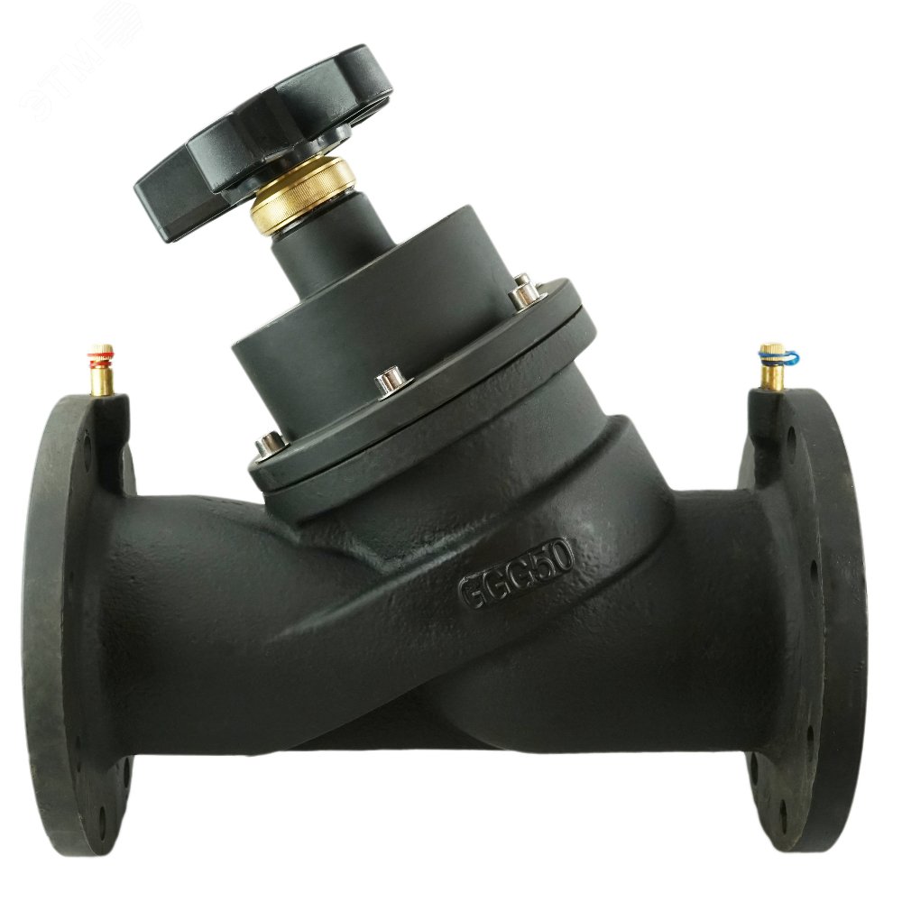 Изображение товара Клапан балансировочный чугунный Ду100 Ру16 фланцевый с ниппелями