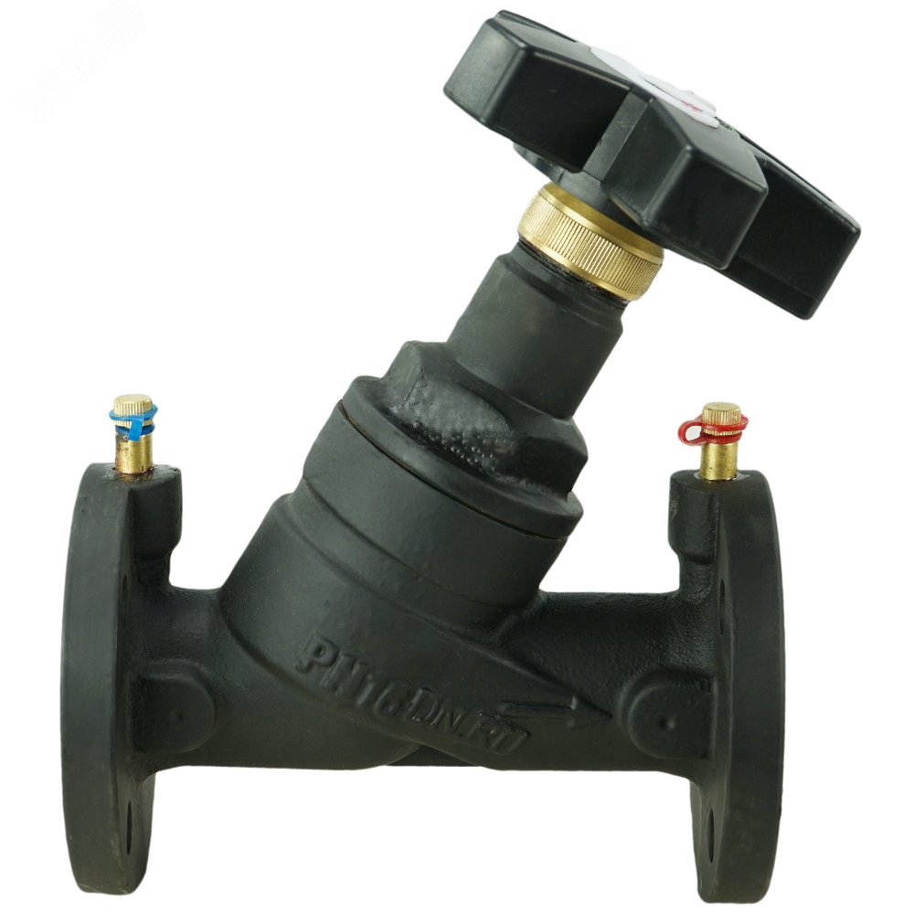 Изображение товара Клапан балансировочный чугунный КБЛФ Ду15 Ру16 с ниппелями