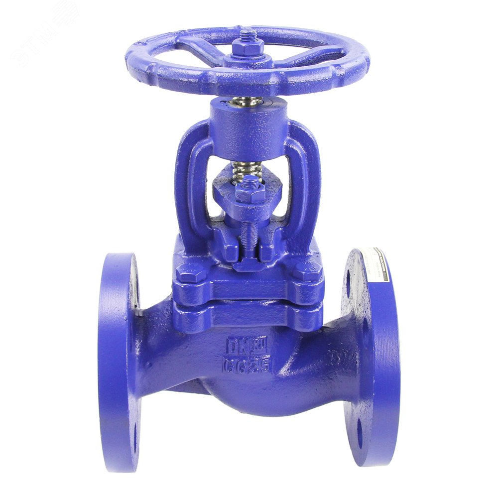 Изображение товара Клапан запорный сальниковый 215A Ду32 Ру16 чугунный фланцевый