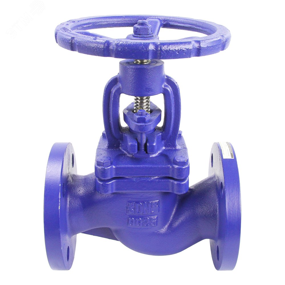 Изображение товара Клапан запорный сальниковый 215A Ду250 Ру16 чугунный фланцевый Штурвал