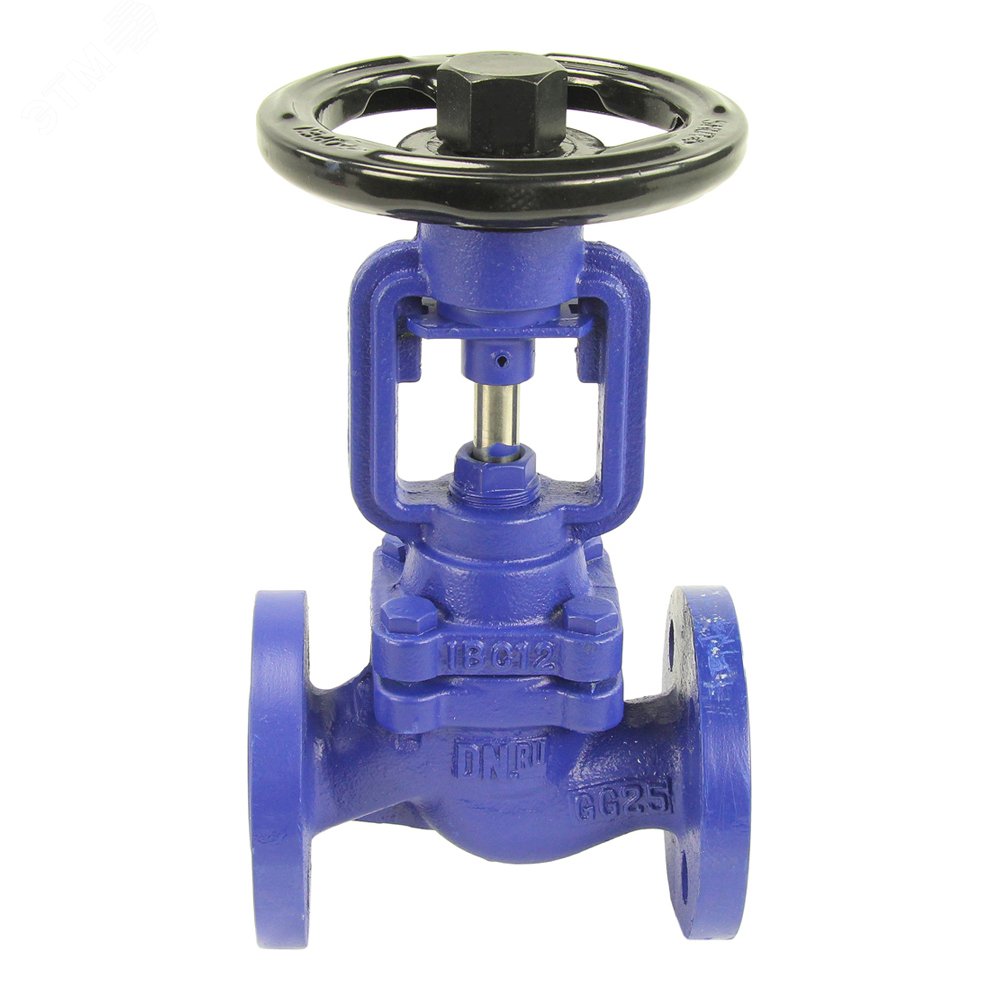 Изображение товара Чугунный фланцевый запорный клапан V234A Ду15 Ру16 штурвал