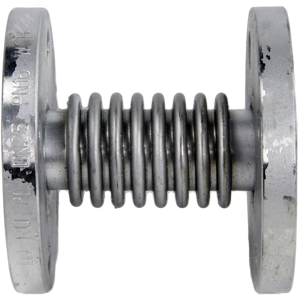 Изображение товара Компенсатор сильфонный осевой Ду25 Ру16 фланцевый из стали SS316 30 мм