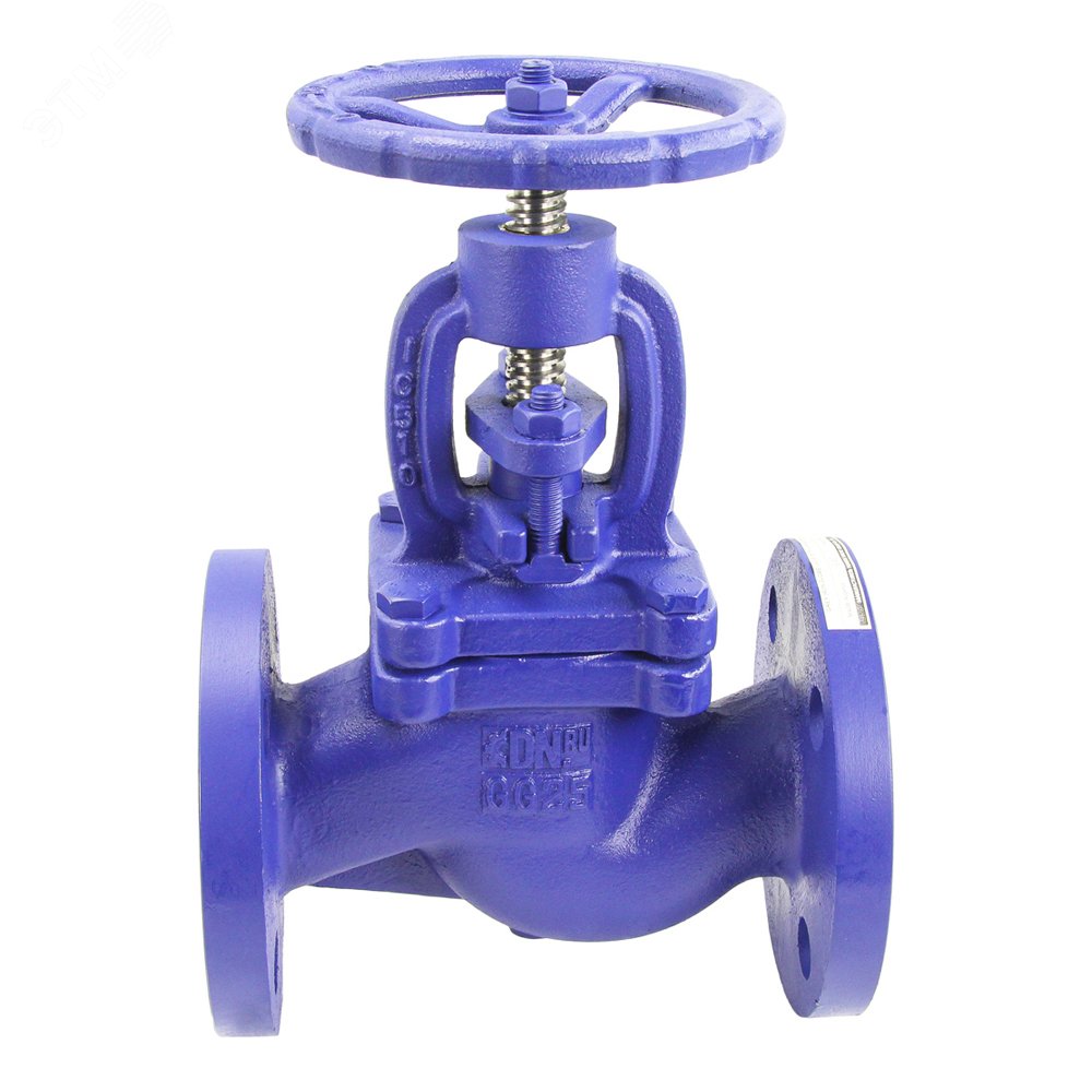 Изображение товара Клапан запорный сальниковый 215A Ду40 Ру16 чугунный, фланцевый