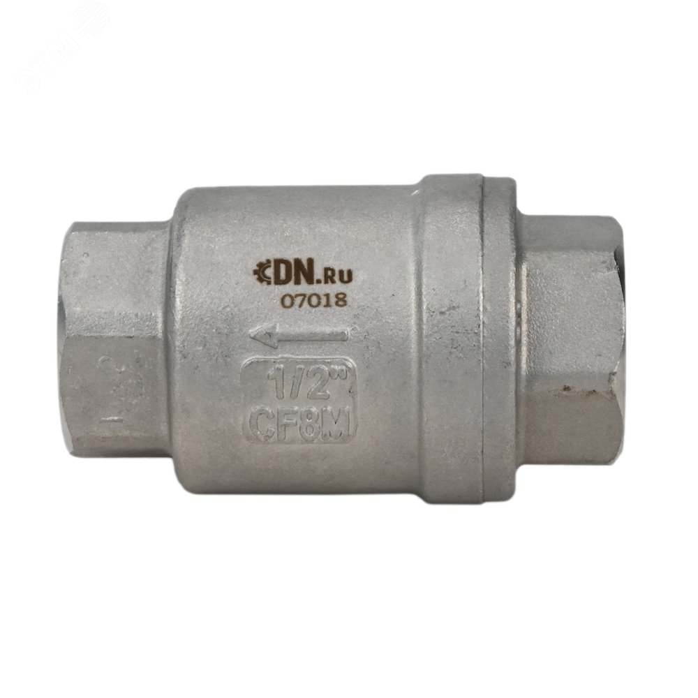 Изображение товара Клапан обратный пружинный свечной 1 Ду25 Ру63 нержавеющая сталь